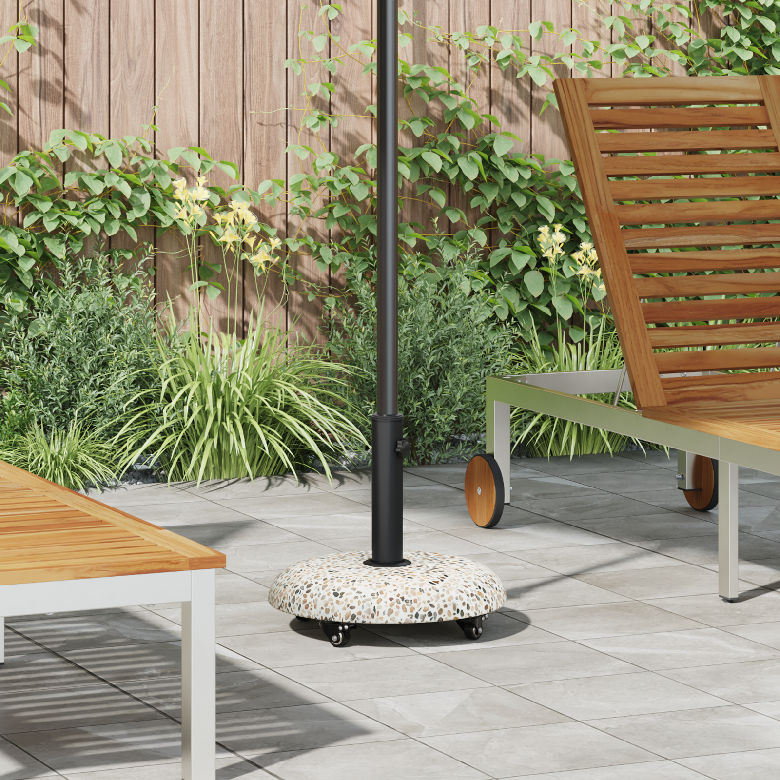 vidaXL Wagenuntergestell für 37/42/52/58mm Rohre Multicolor Beton