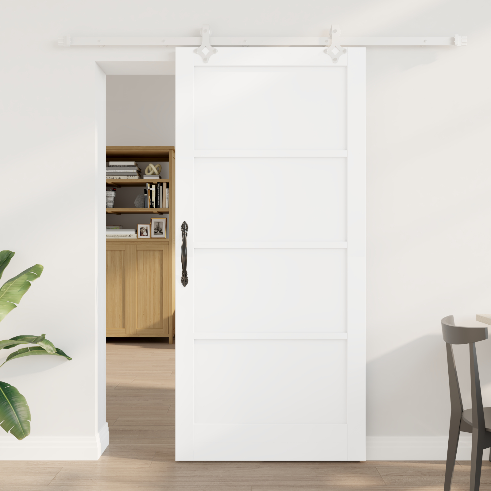 klizna vrata s setom opreme Bijela 93x202 cm Čvrsto drvo bor, vidaXL unutarnja vrata “ORKDAL” Bijela 93x202x4 cm Čvrsto drvo bor