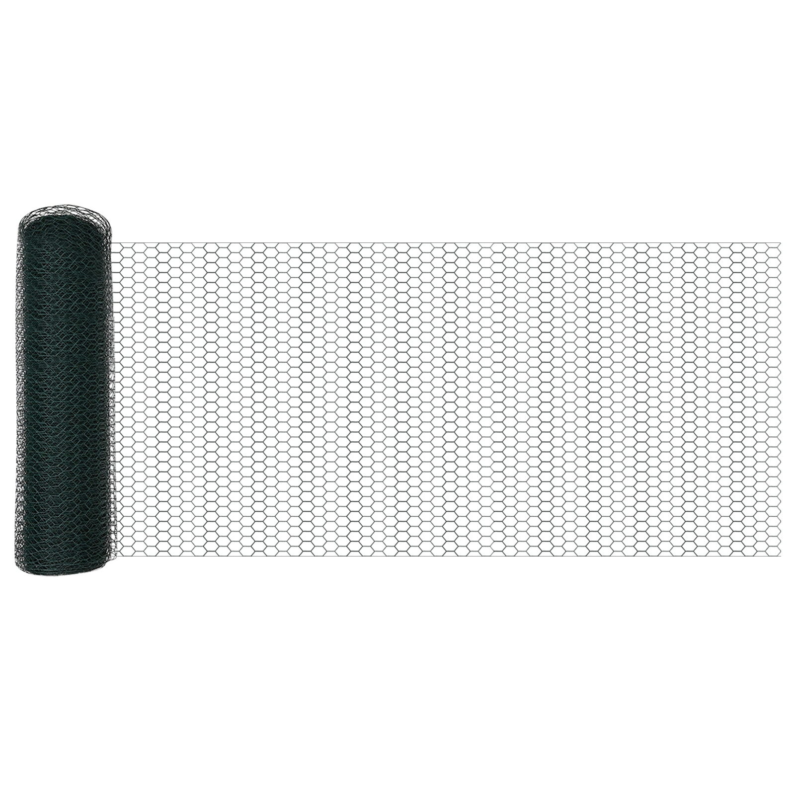 vidaXL Ograja v obliki hexagona Zelena 0.5x100 m Jeklo, vidaXL Ograjne stebri 13 kosov Zeleni Ø32 mm 100 cm Galvanizirano jeklo - Image 7