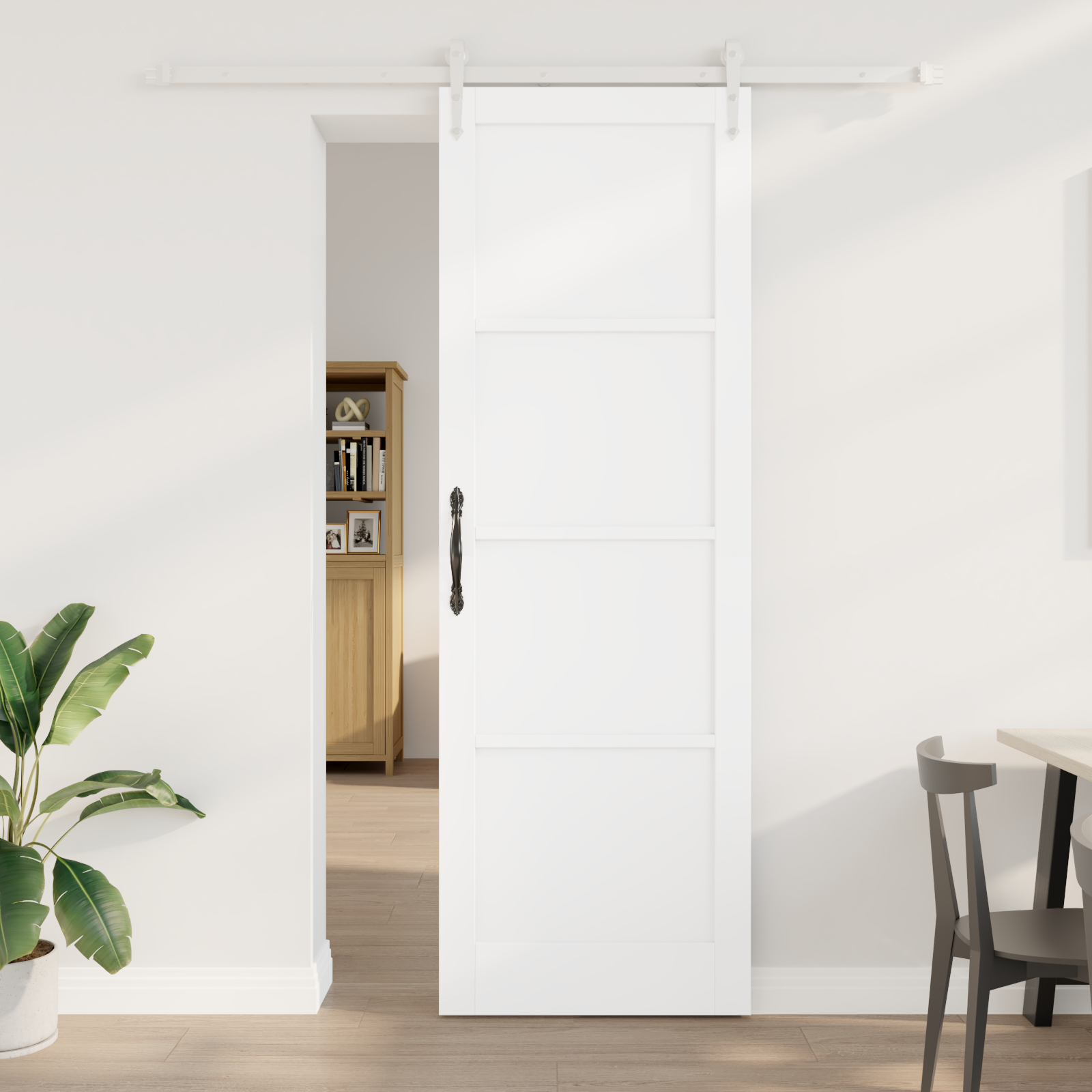 klizna vrata s setom hardvera bijela 78x232 cm čvrsta borovina, vidaXL unutarnja vrata 'ORKDAL'bijela 78x232x4 cm čvrsta borovina