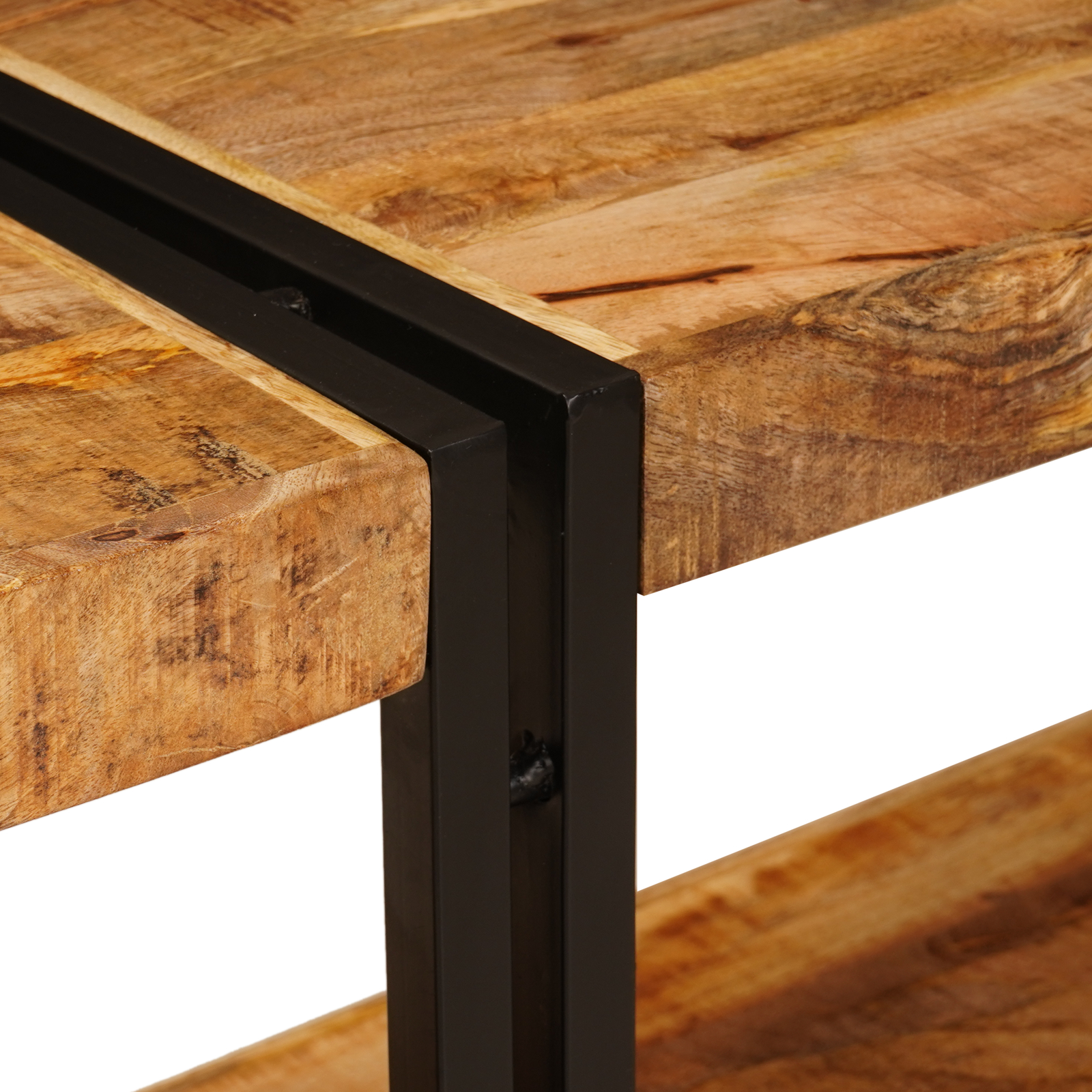 vidaXL Konzolna miza 160x33x75 cm Trden grob les iz mangovca - Image 8