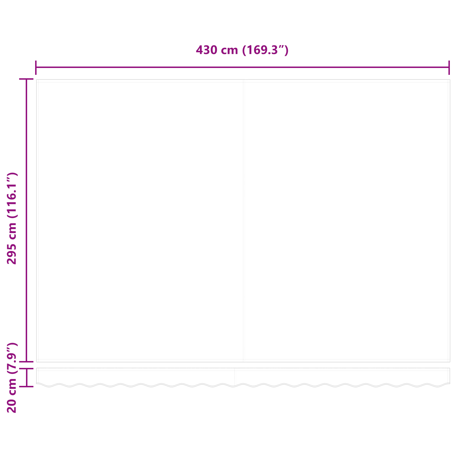 Marchiză retractabilă automată  Roșie 450x300 cm, Material de înlocuire pentru marchiză  pentru cadru de 4.5x3 m Roșu [11]