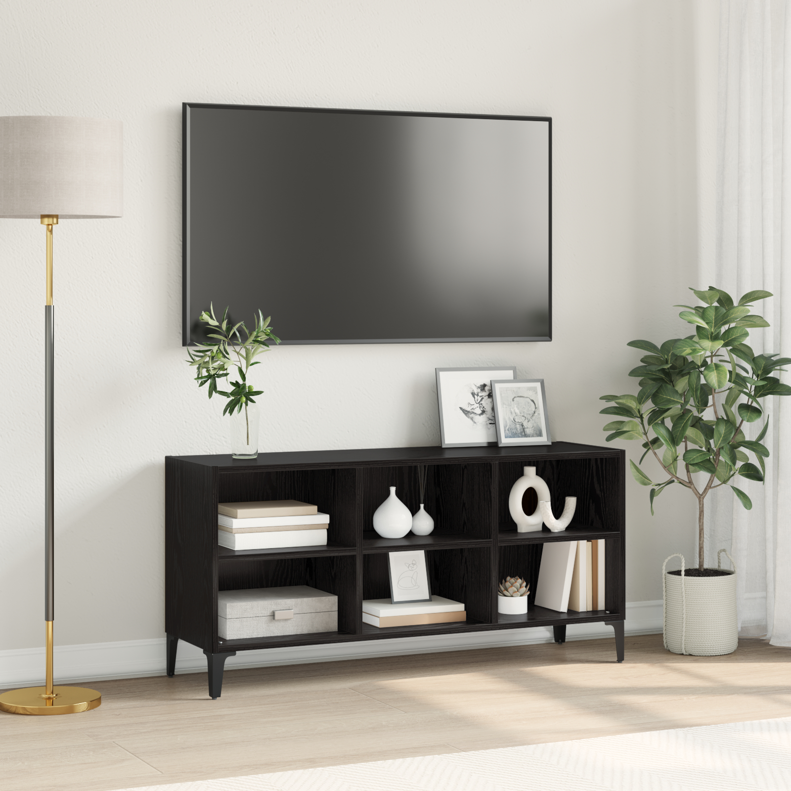 Suport TV & Masă TV - Suport TV din stejar negru Stejar negru Placi aglomerate Standard
