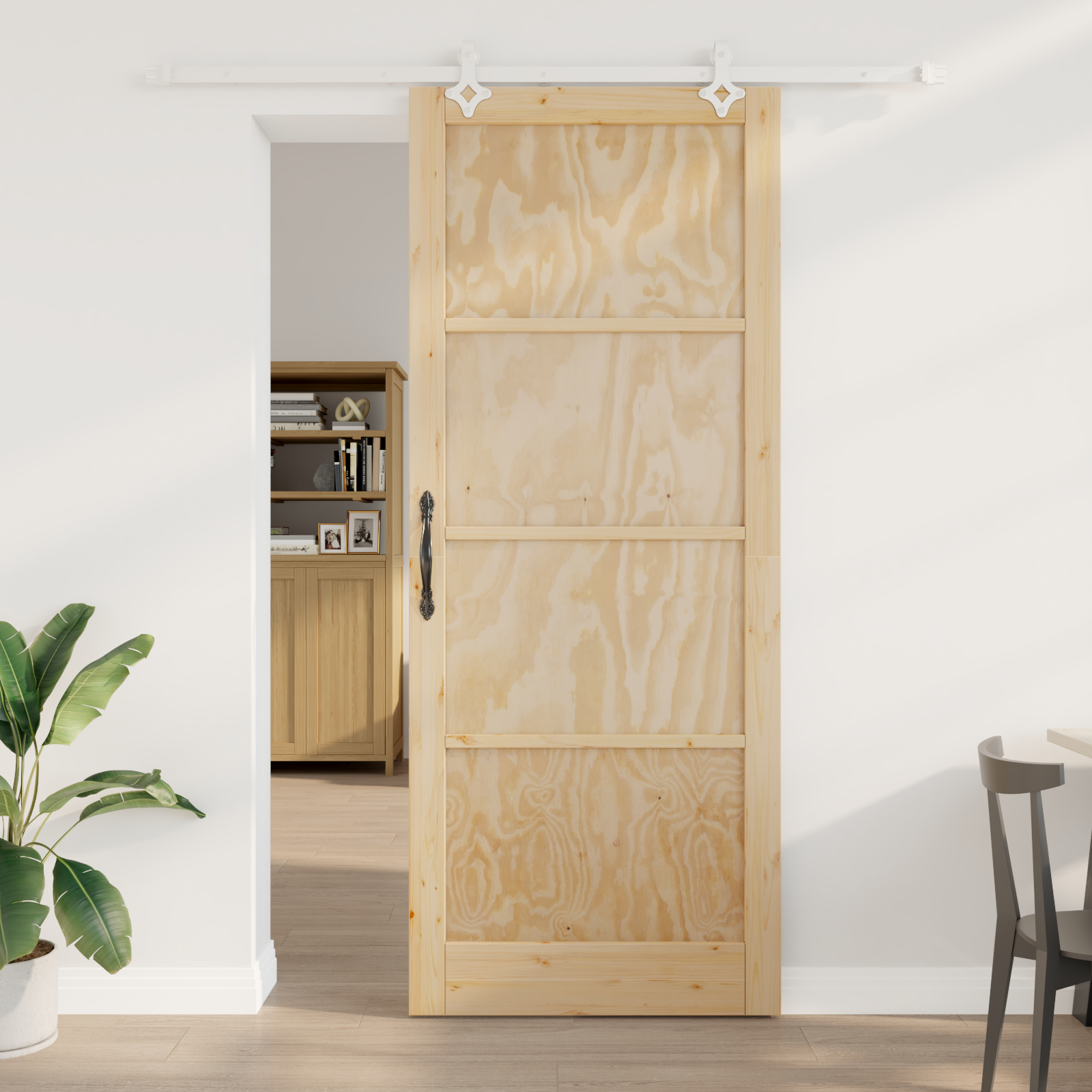 klizna vrata s setom hardvera 93x232 cm čvrsto drvo bor, vidaXL unutarnja vrata 'ORKDAL'93x232x4 cm čvrsto drvo bor