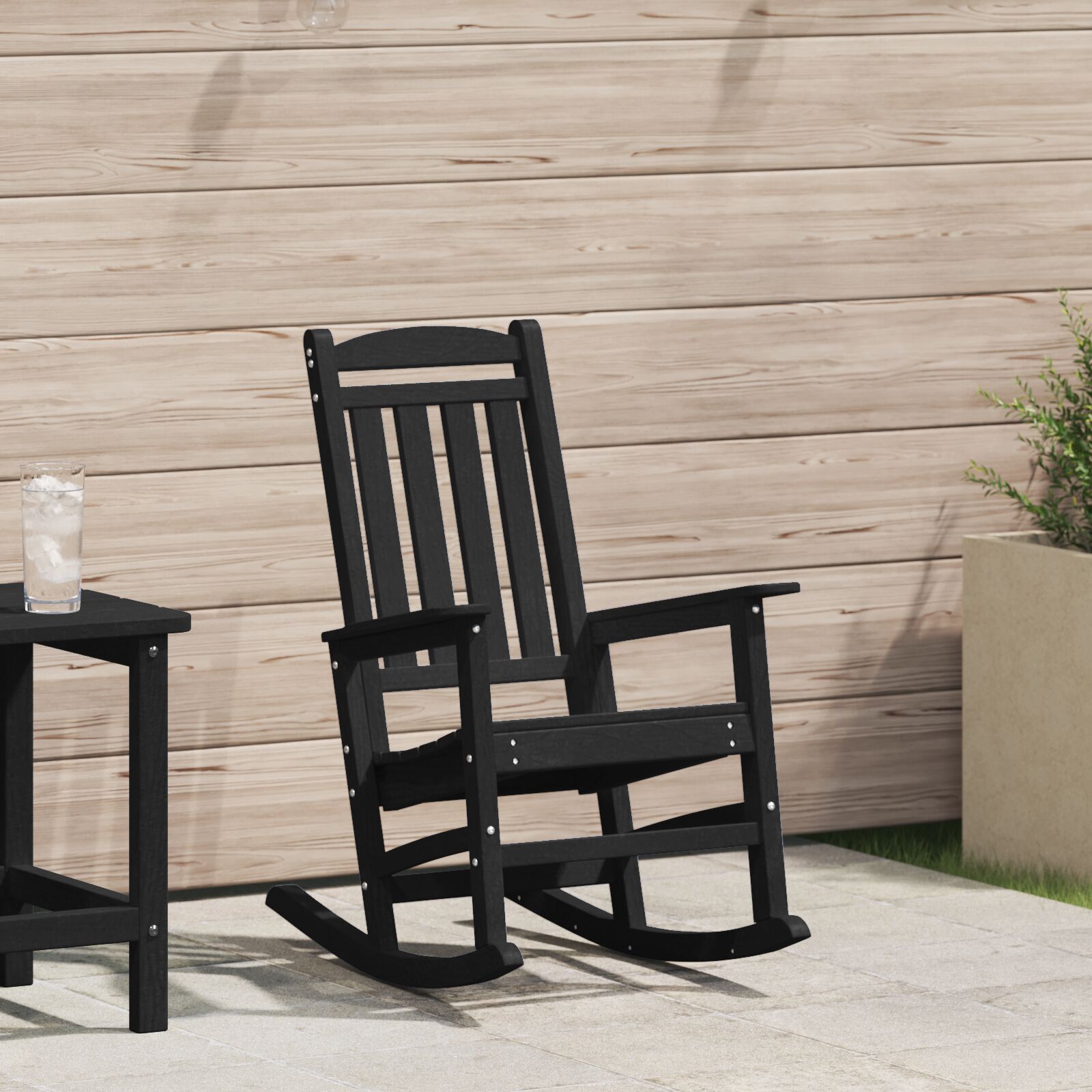 vrtna ljuljačka Crna 70x92x108 cm HDPE