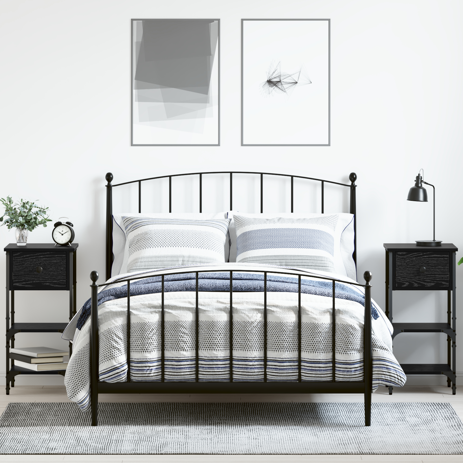 Noptiere dormitor - Noptieri 2 buc Stejar negru 34x36x70 cm Lemn prelucrat