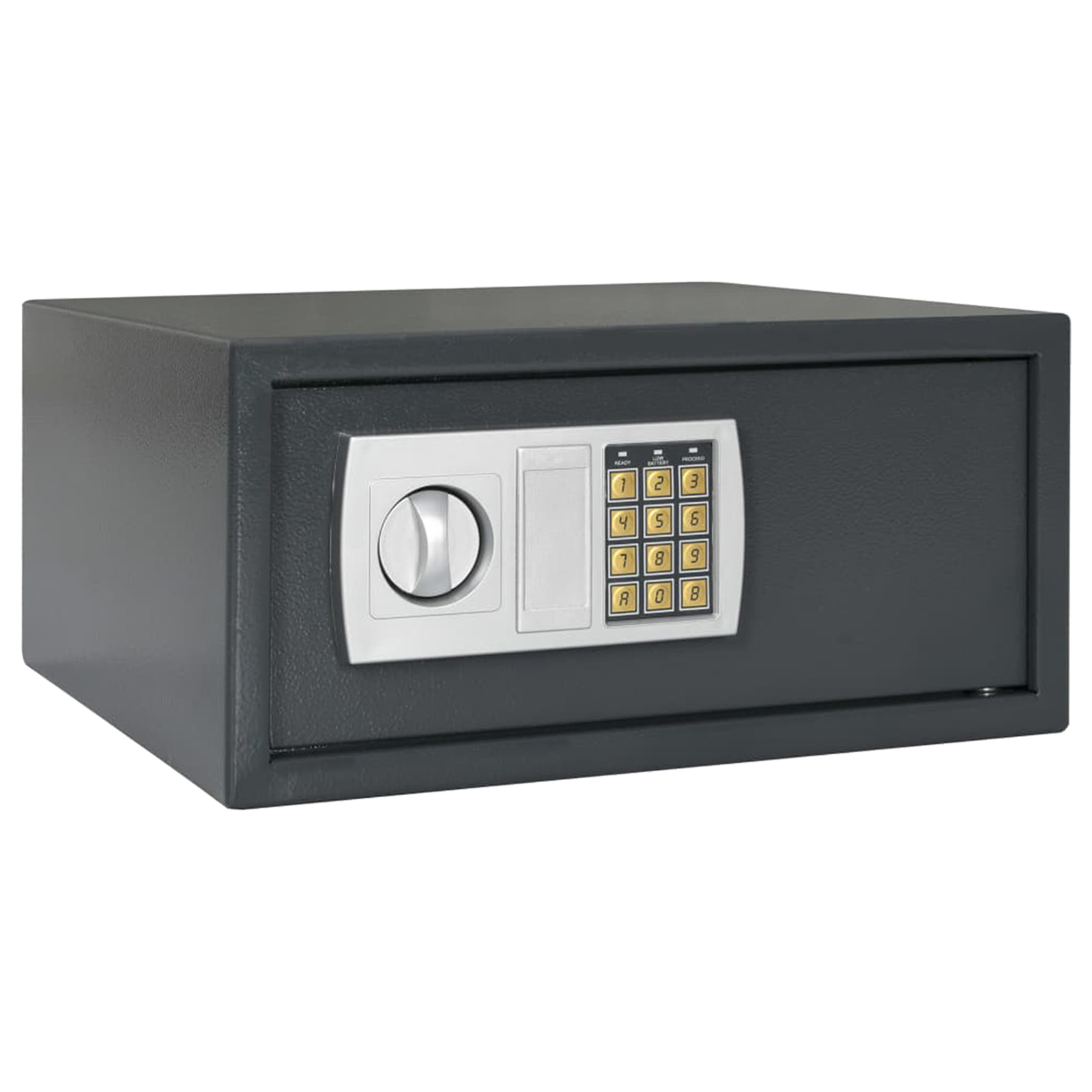 vidaXL Elektronische Digitale Kluis Donkergrijs 42x37x20 cm Staal