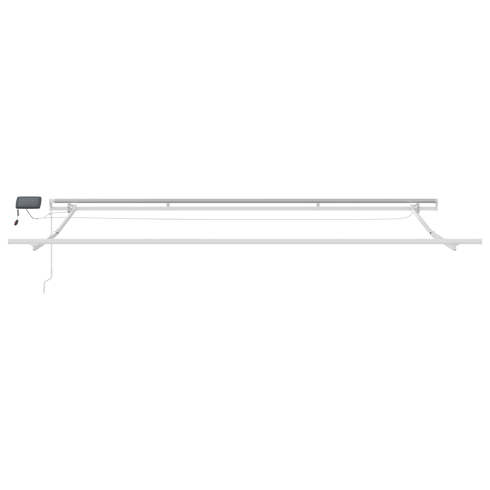 vidaXL Ročna retraktibilna tenda s LED večbarvno črto 400x350 cm - Image 9