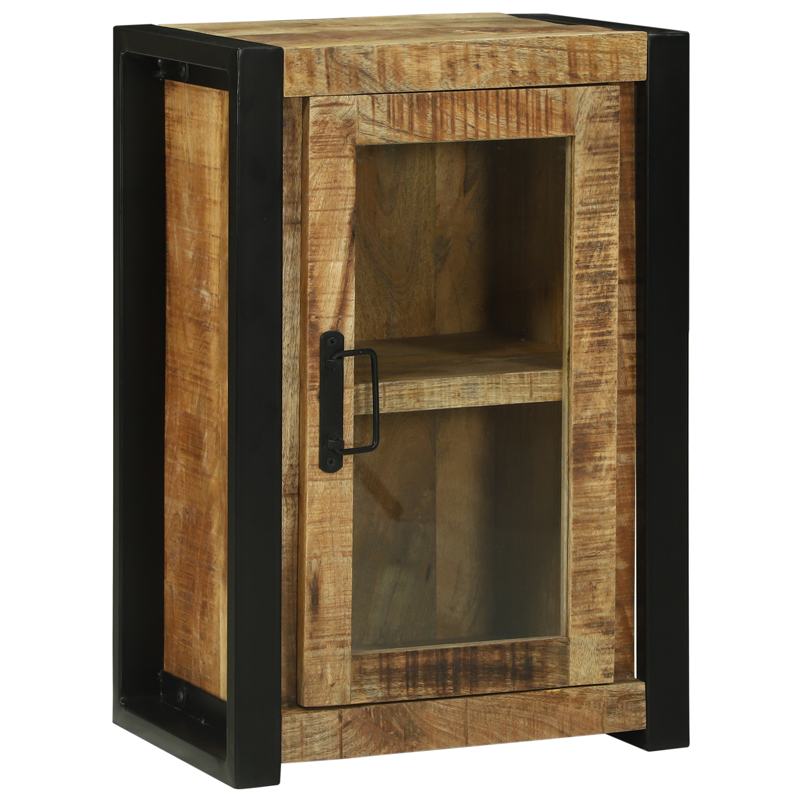 vidaXL Badezimmer Wandregal 40x30x60 cm Massivholz Raues Mango