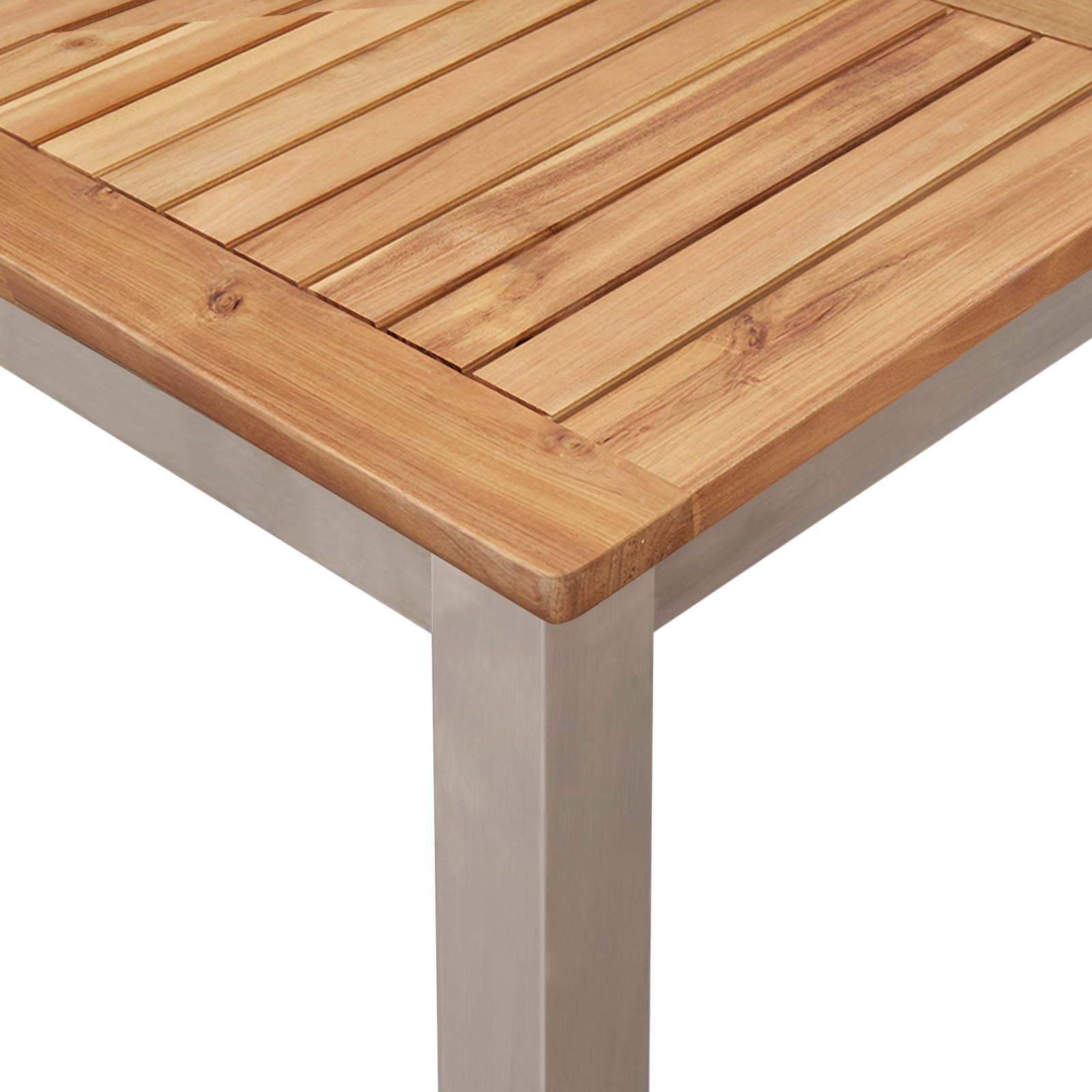 vidaXL 5-delna vrtna jedilna garnitura iz trdnega akacijevega lesa, vidaXL zunanja jedilna miza 180x90x75 cm iz trdnega akacijevega lesa, vidaXL set vrtnarskih stolov 4 kosi iz trdnega akacijevega lesa in jekla - Image 10