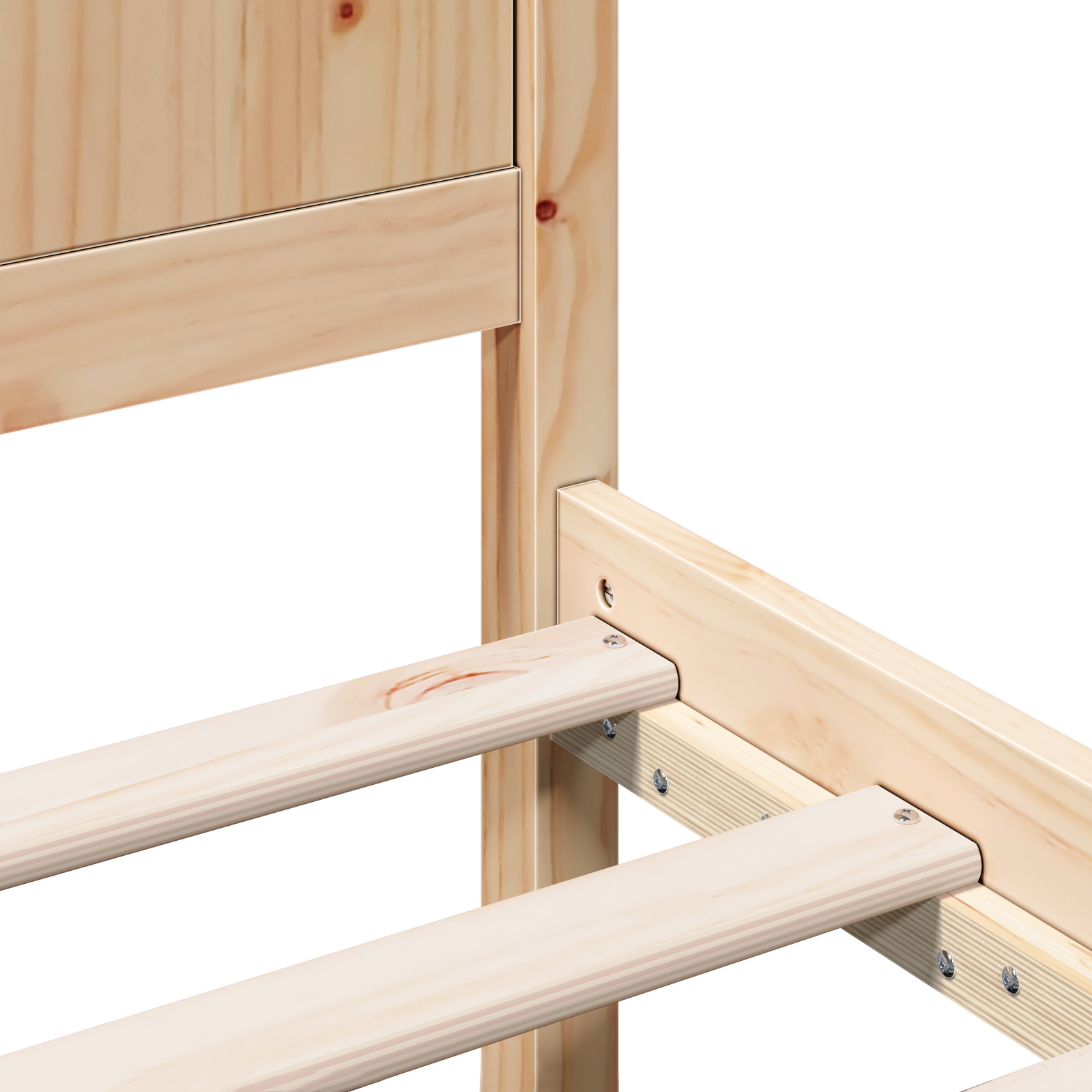 Cadru de Pat din Lemn de Pin Natural Lemn Masiv de Pin 100 x 200 cm [9]