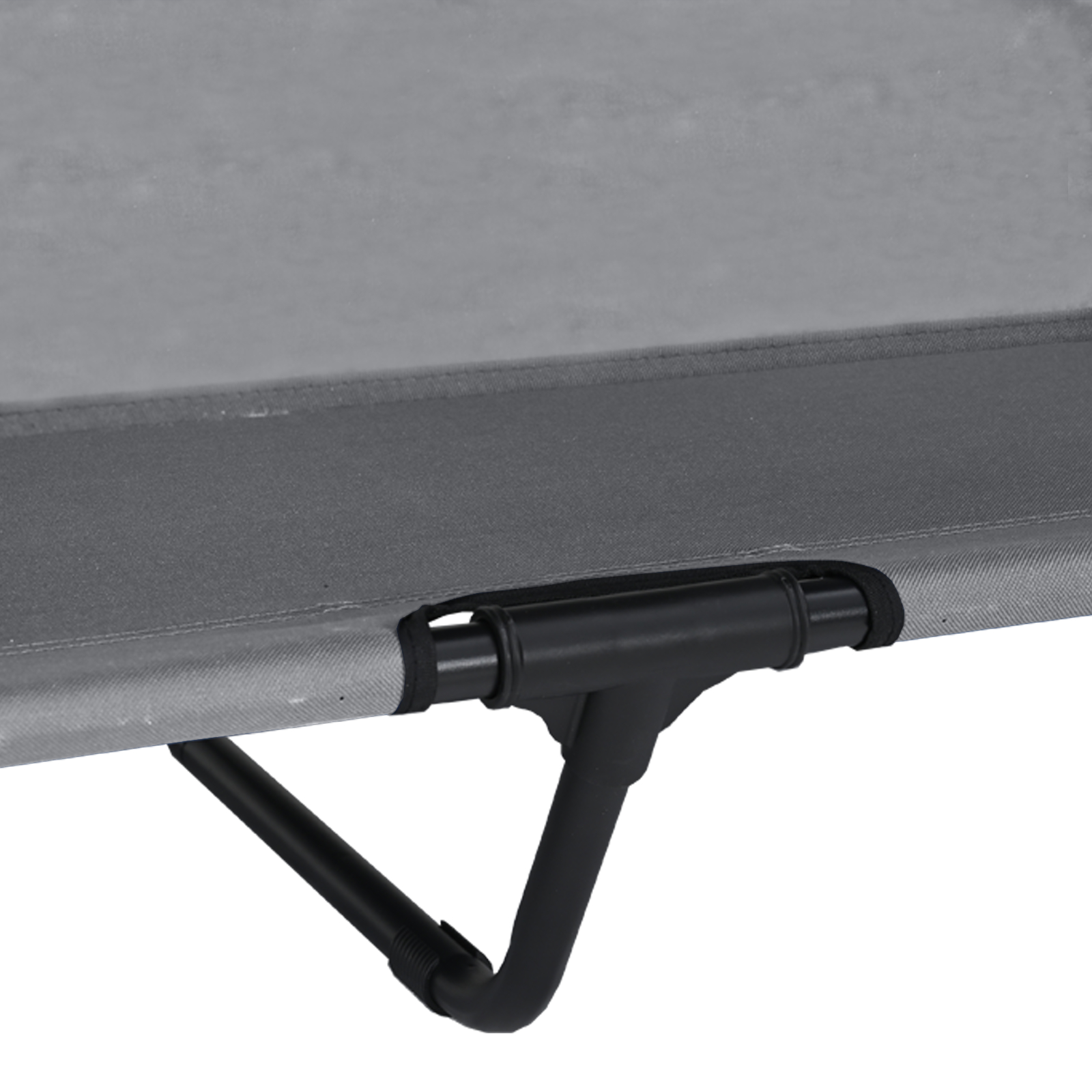 Pat pentru câini ridicat cu copertină detașabilă gri deschis XL oțel [9]