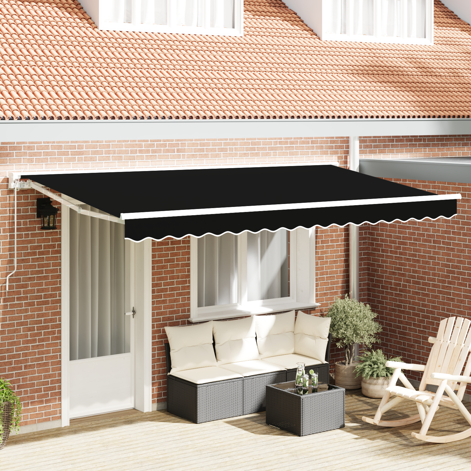 Tenda za zamjenu tkanine za okvir 4x2 m Crna