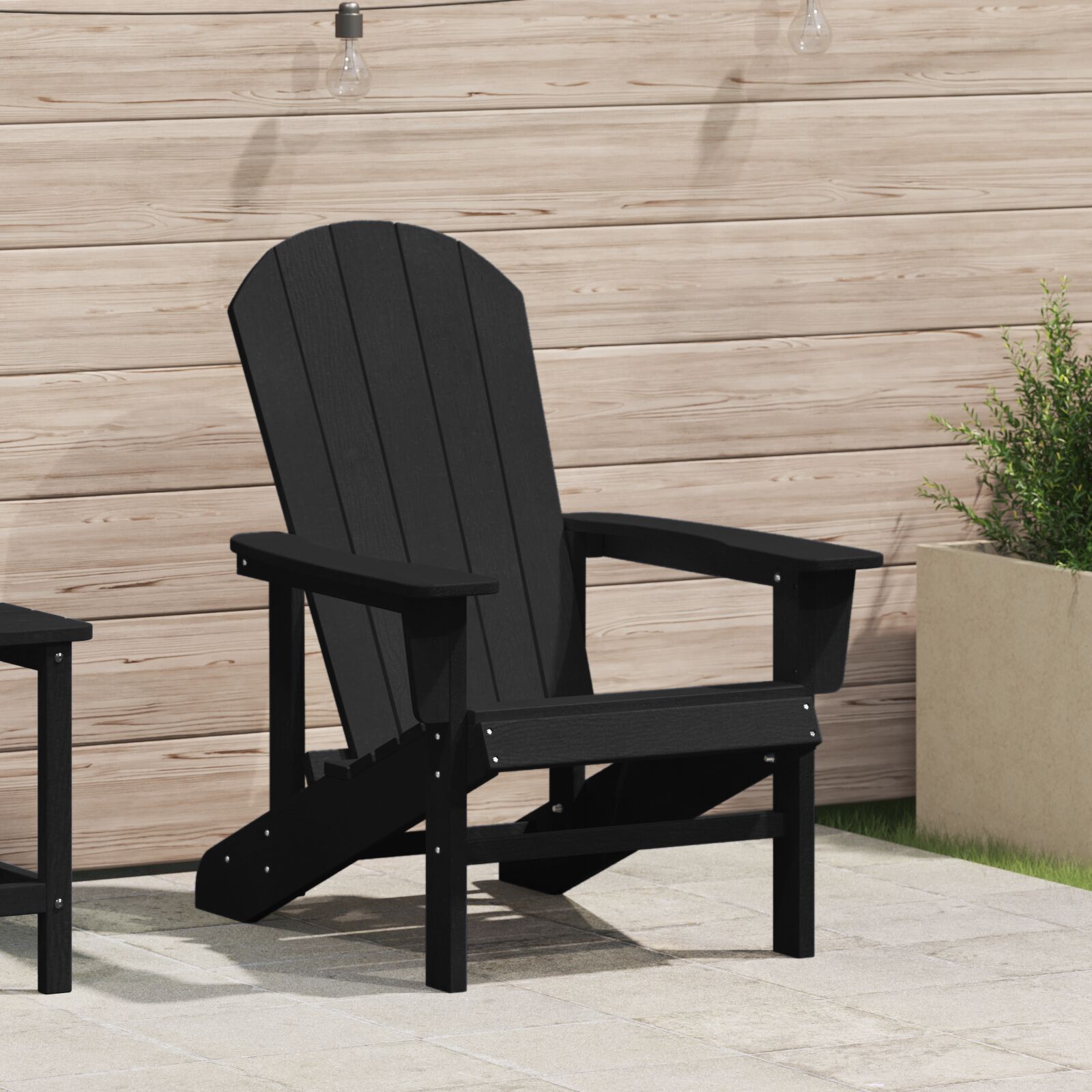 Adirondack stolica Crna 74x82x91 cm HDPE