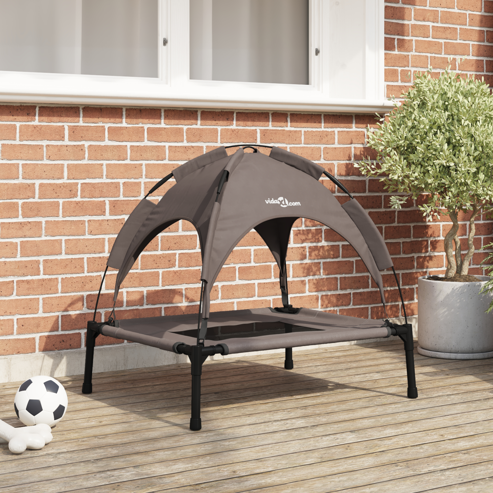 Erhöhtes Hundebett Braun Metall 76 x 62 x 70,5 cm