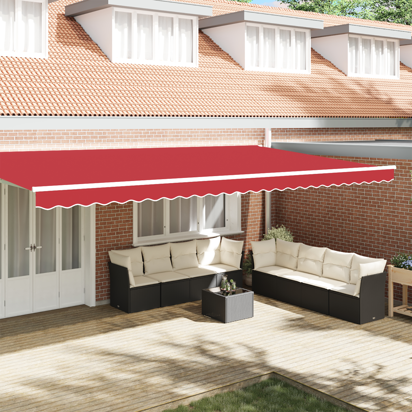 Markise Valance til 6 m ramme Rød 5.8x0.2 m
