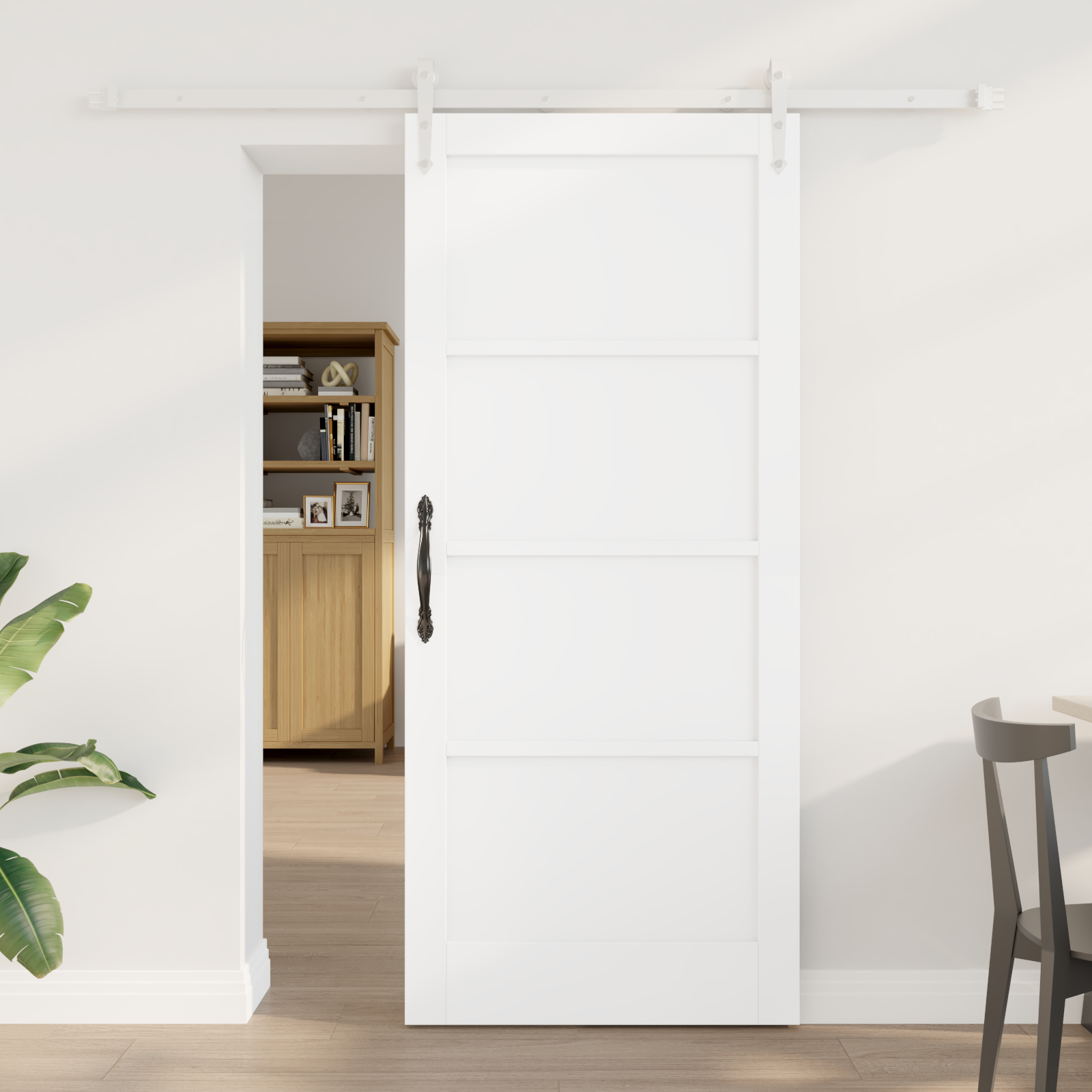 klizna vrata s opremom bijela 86x198.5 cm čvrsto drvo bor, vidaXL unutarnja vrata 'ORKDAL'bijela 86x198.5x4 cm čvrsto drvo bor