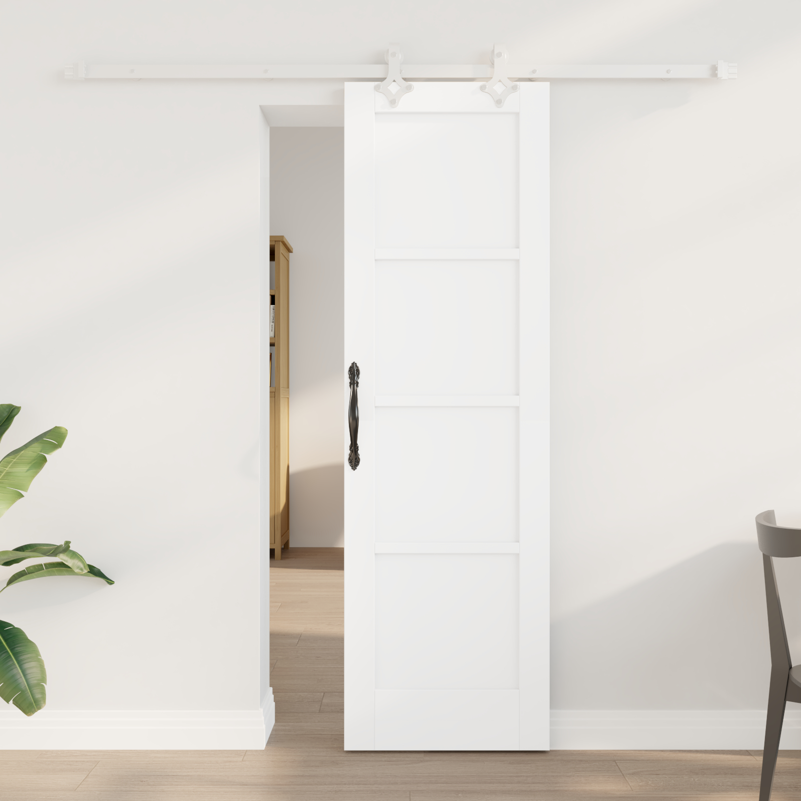 klizna vrata s dijelovima za montažu Bijela 61x198.5 cm Čvrsto drvo bor, vidaXL unutarnja vrata 'ORKDAL'Bijela 61x198.5x4 cm Čvrsto drvo bor