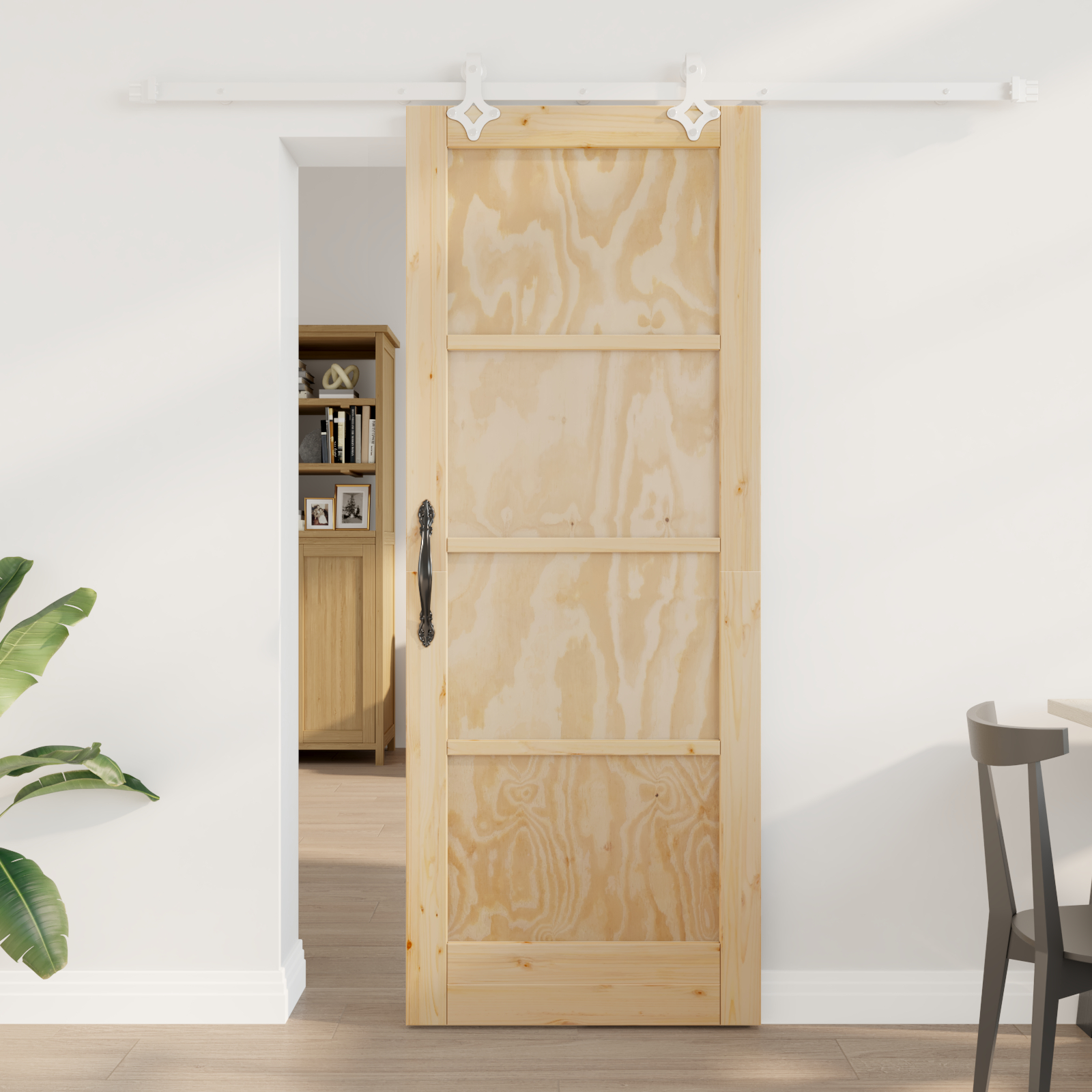 klizna vrata s setom opreme 78x202 cm od punog bora, vidaXL unutarnja vrata 'ORKDAL'78x202x4 cm od punog bora