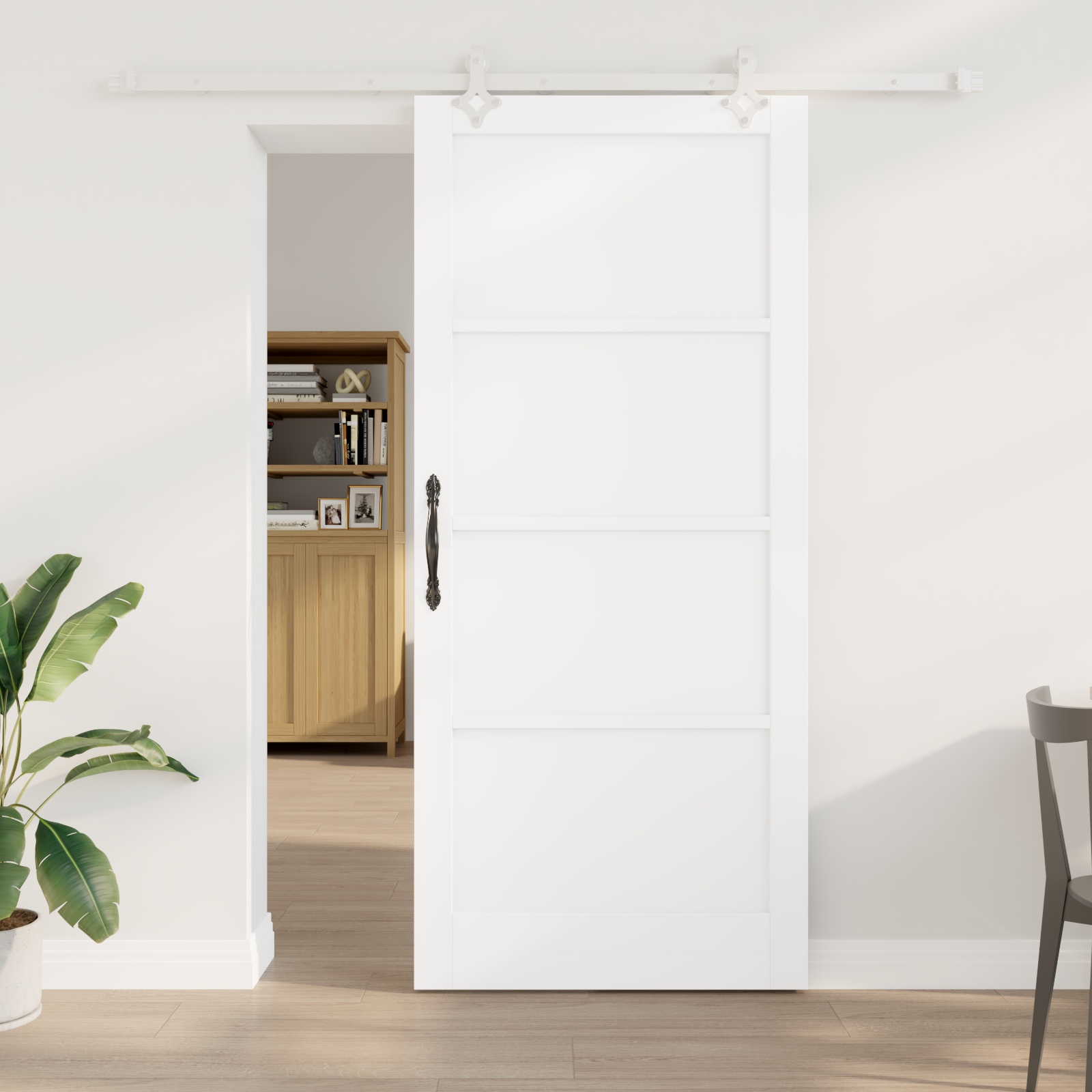 klizna vrata sa setom opreme bijela 93x211 cm čvrsta borovina, vidaXL unutarnja vrata "ORKDAL" bijela 93x211x4 cm čvrsta borovina