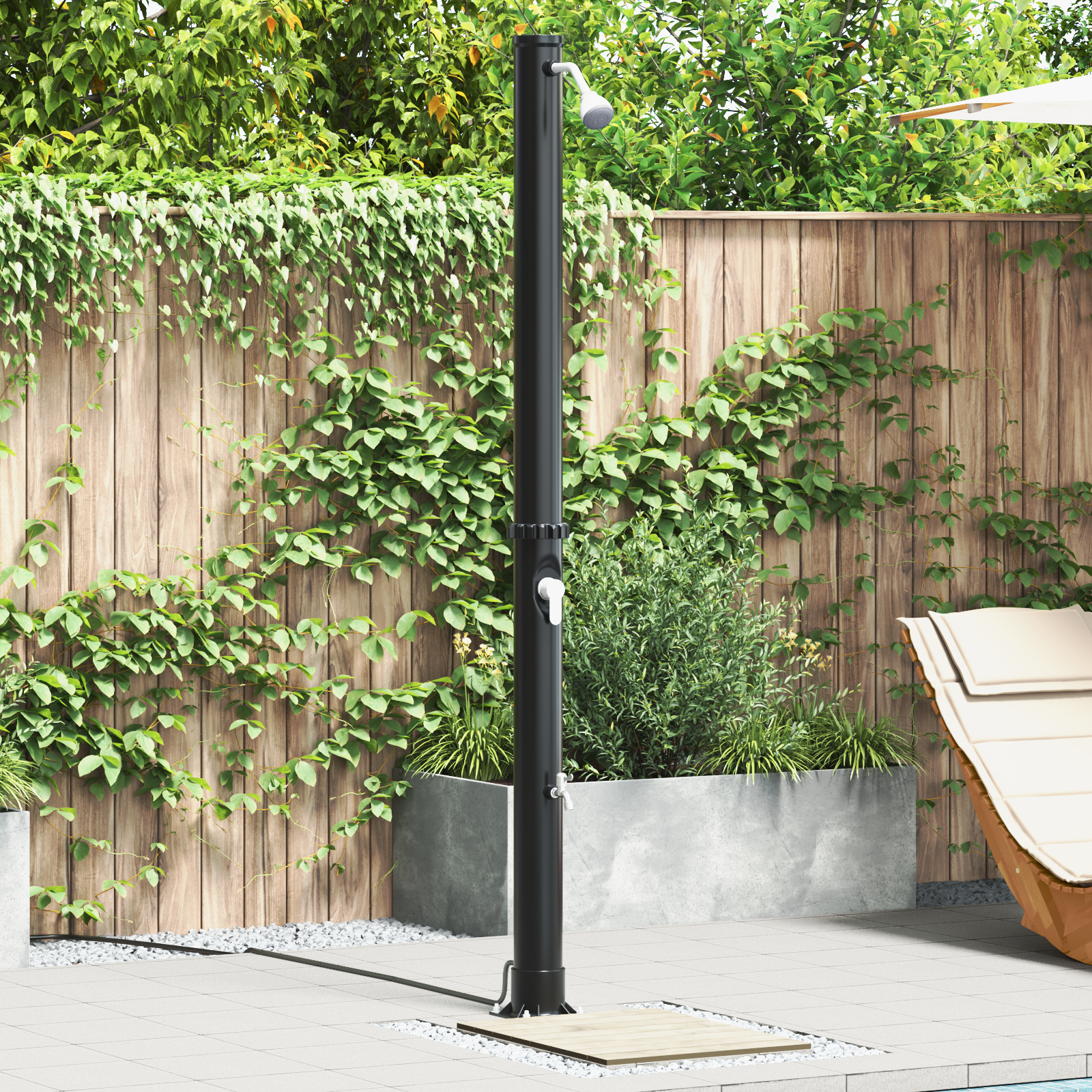 Udendørs Solbruser med Vandhane 217 cm 20 L