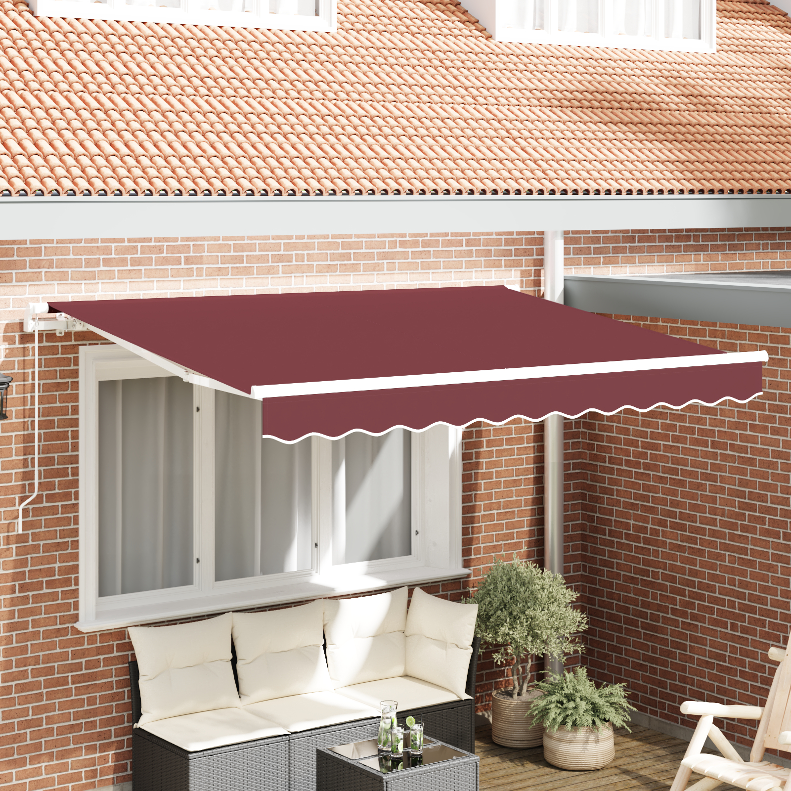 markiseudskiftningsstof til 3.5x2 m ramme bordeaux