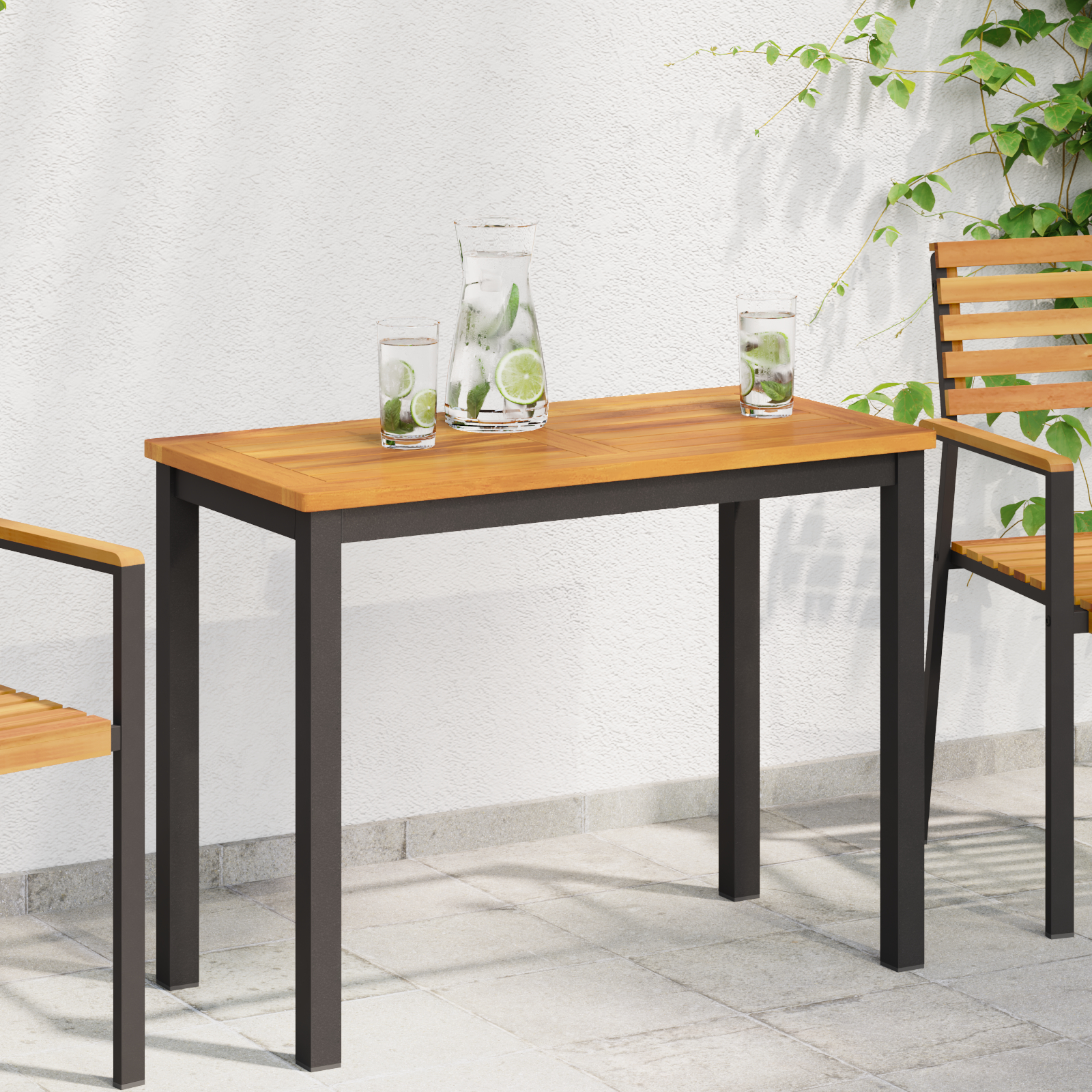 Bordplade 80x40x2,2 cm Rektangulært Massivt Teaktræ
