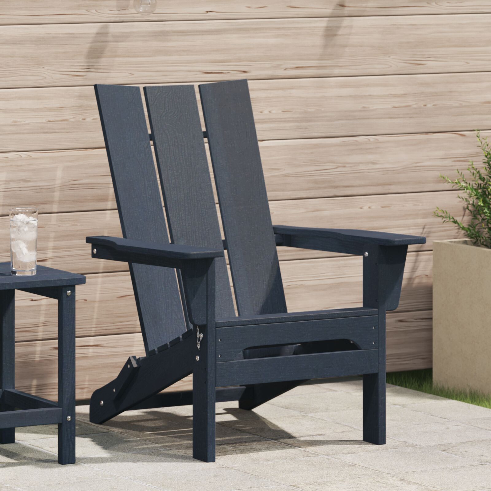 sklopivi Adirondack stol Modra 74.5x80.5x90 cm HDPE