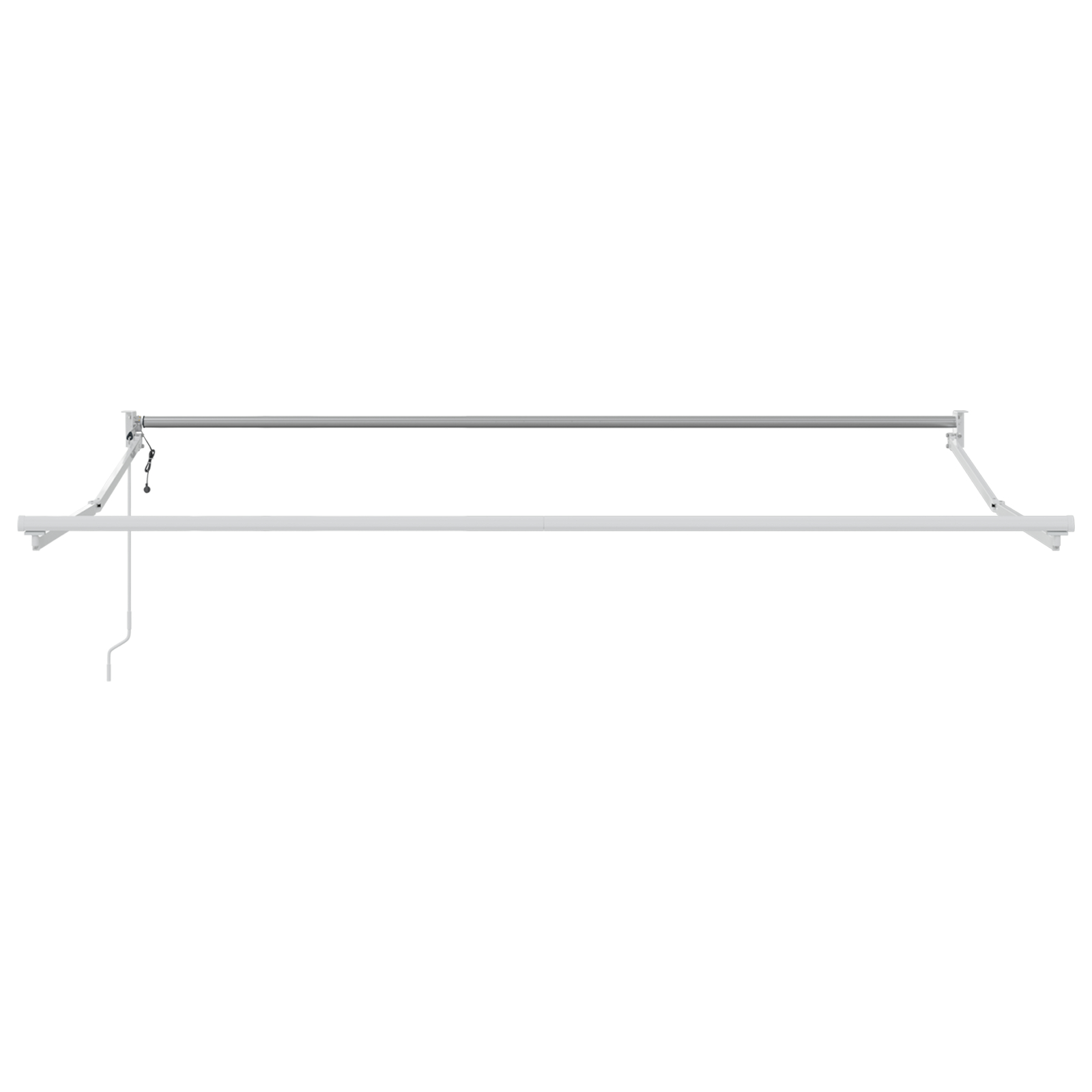 vidaXL Samodejna retraktibilna tenda Rdeča in bela črta 300x250 cm - Image 8