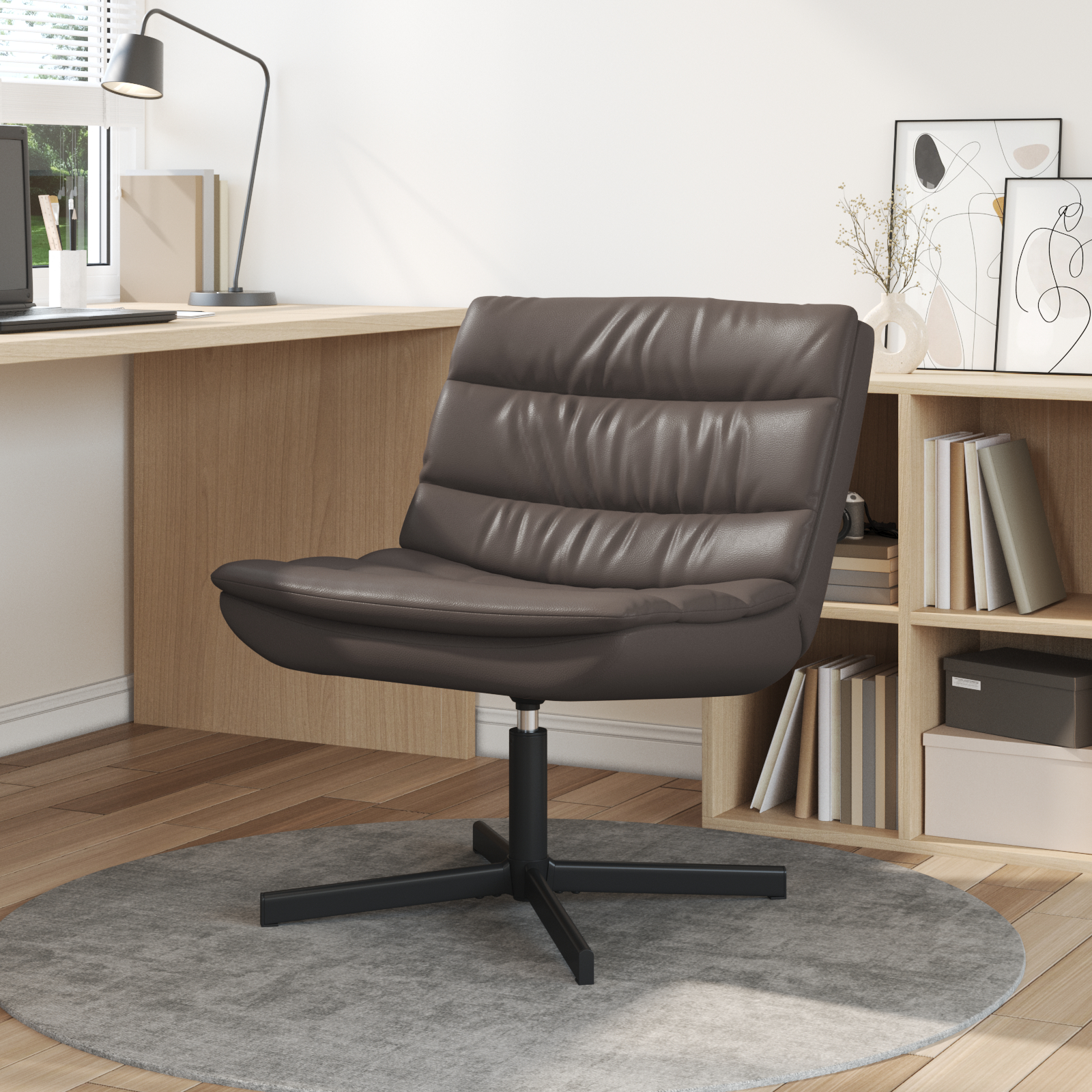 Pöörlev Tool Šokolaadipruun Kunstnahk Keskmine Ergonoomiline