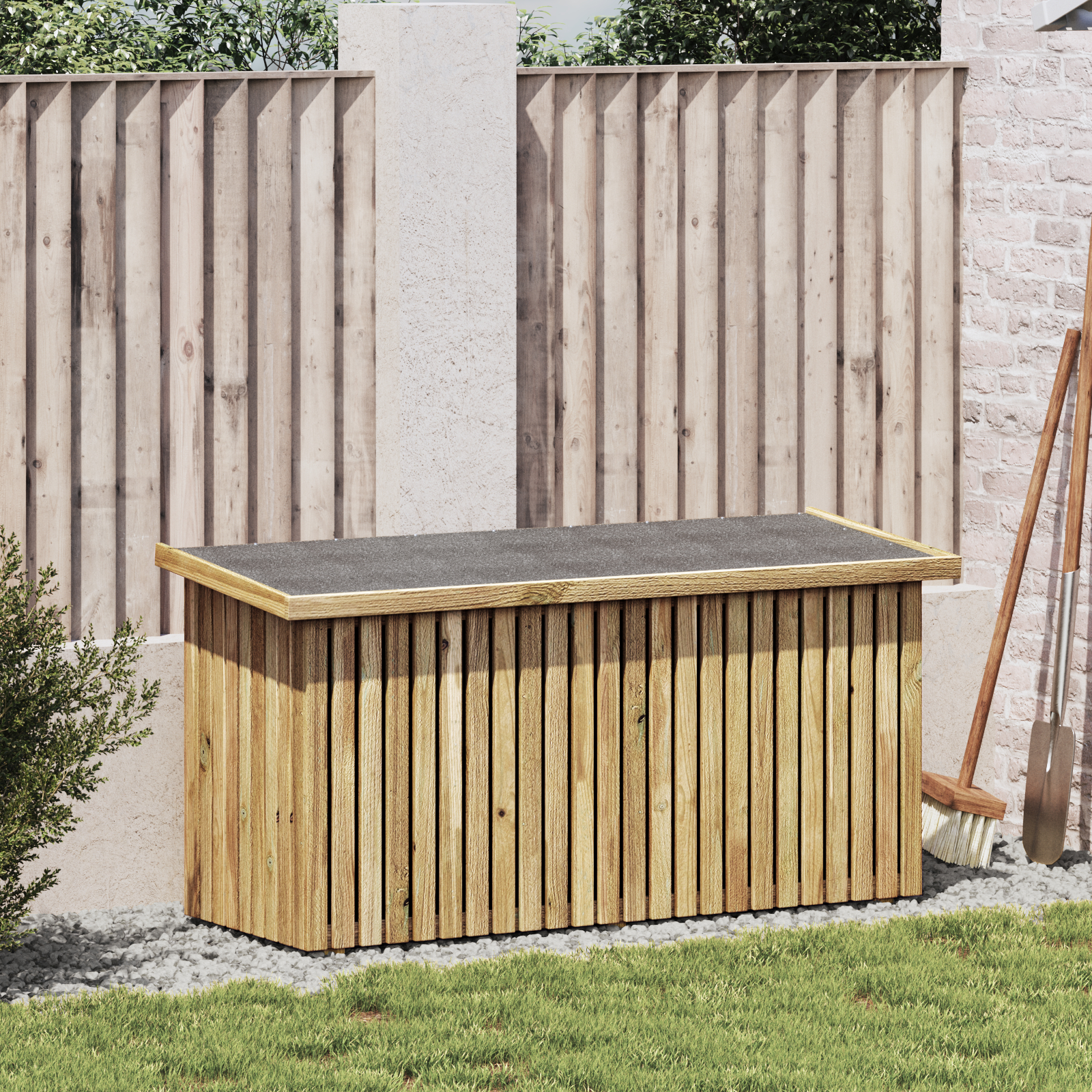 vidaXL Aufbewahrungsbox 119x44x58,5 cm behandeltes Kiefernholz