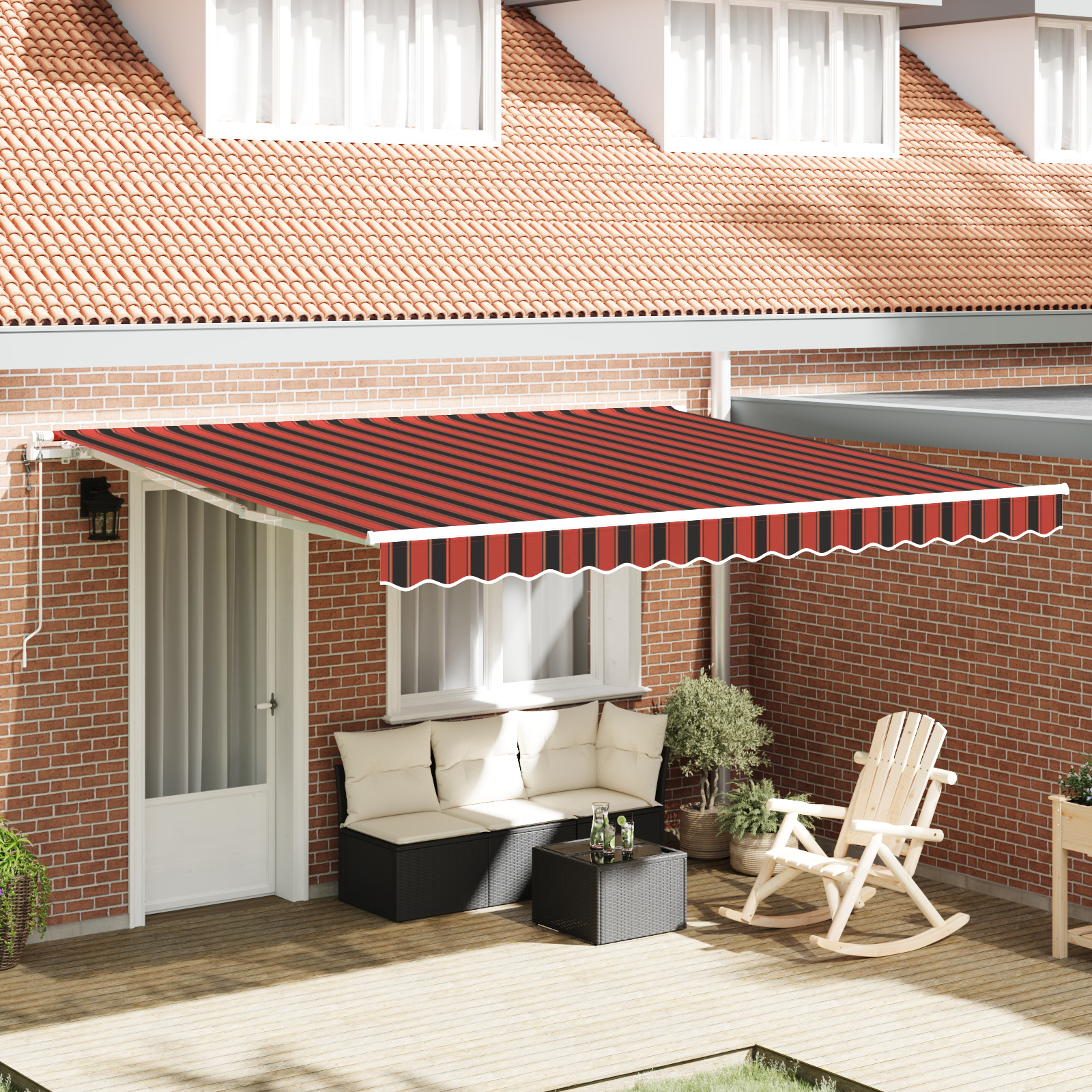 vidaXL Manuelle einziehbare Markise Anthrazit 350x250 cm