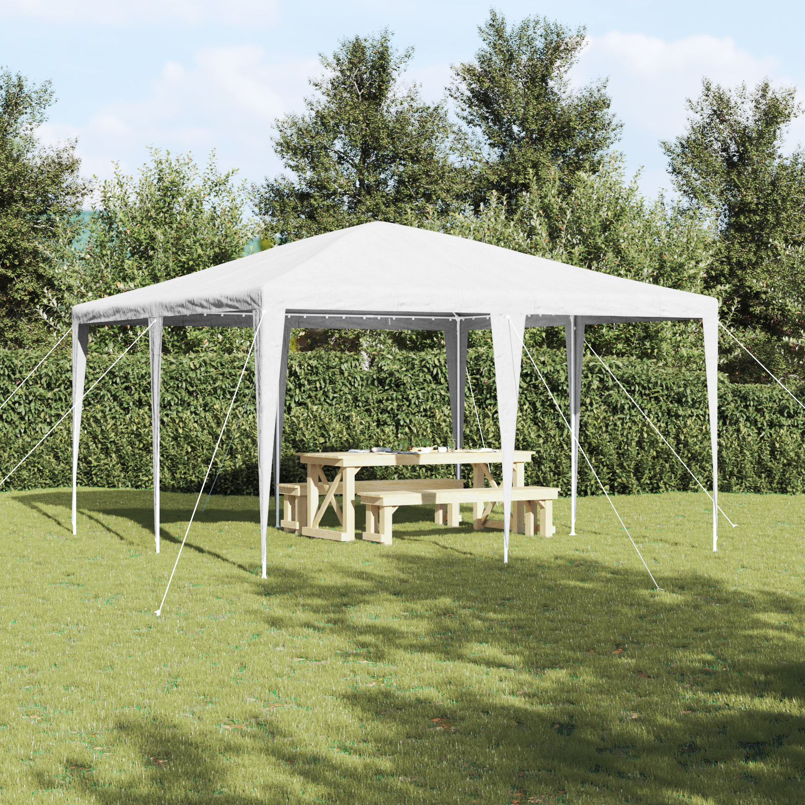 Festtelt Hvid 4x4 m PE