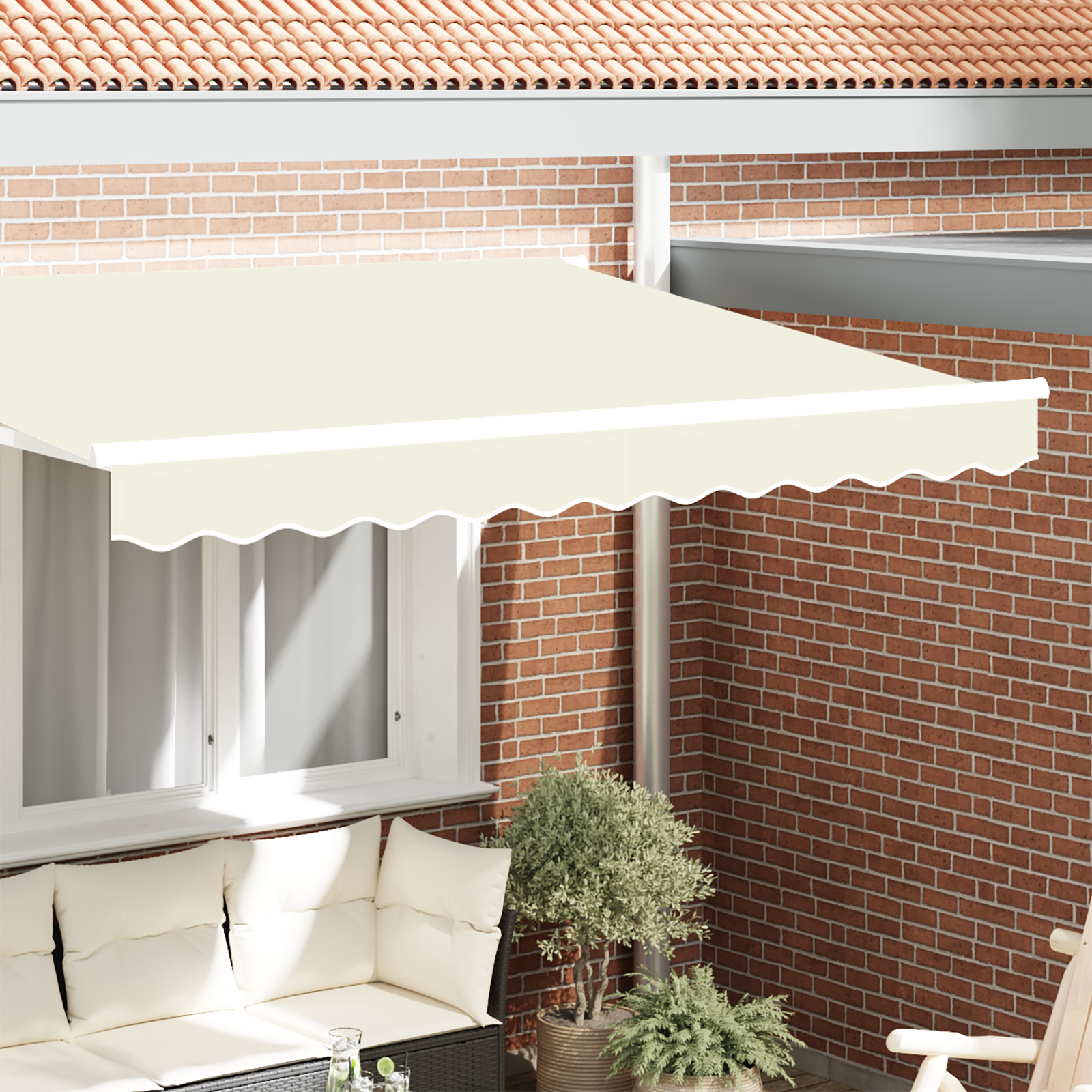 markise valance til 2,5 m ramme Creme 2,3x0,2 m