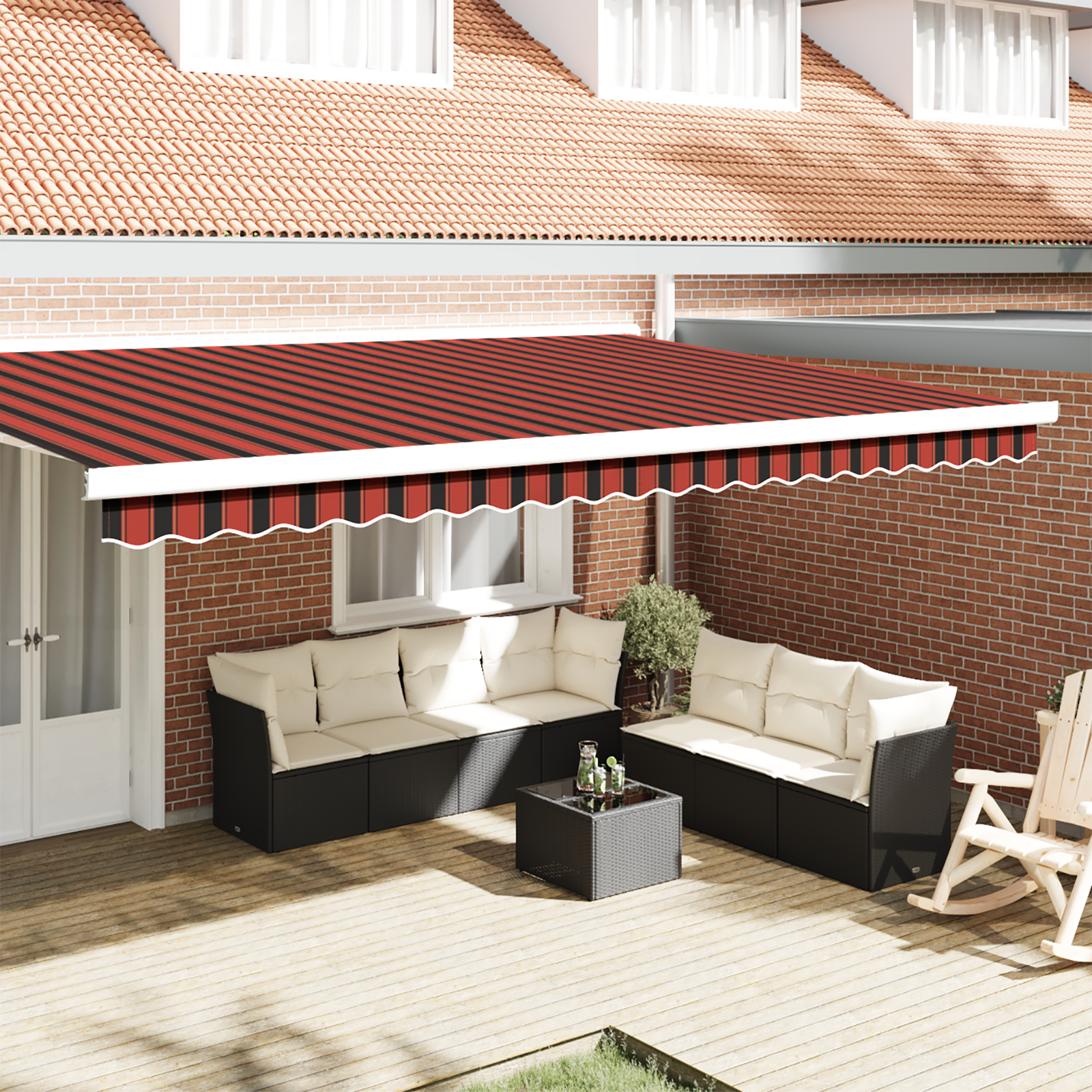 markisedug til 5 m ramme Flerfarvet 4.8x0.2 m