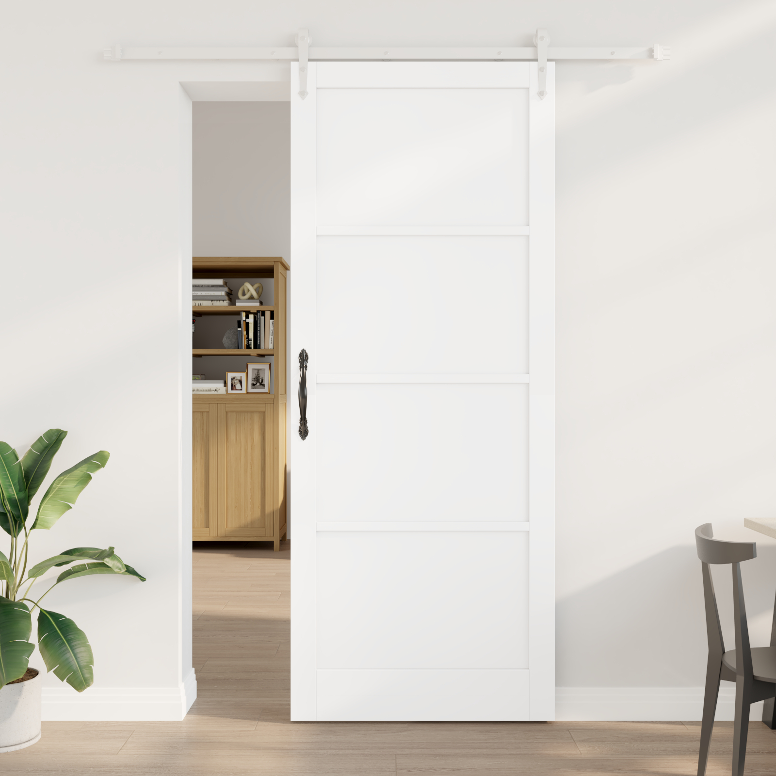 klizna vrata s setom opreme bijela 93x232 cm od čvrstog bora, vidaXL unutarnja vrata 'ORKDAL'bijela 93x232x4 cm od čvrstog bora