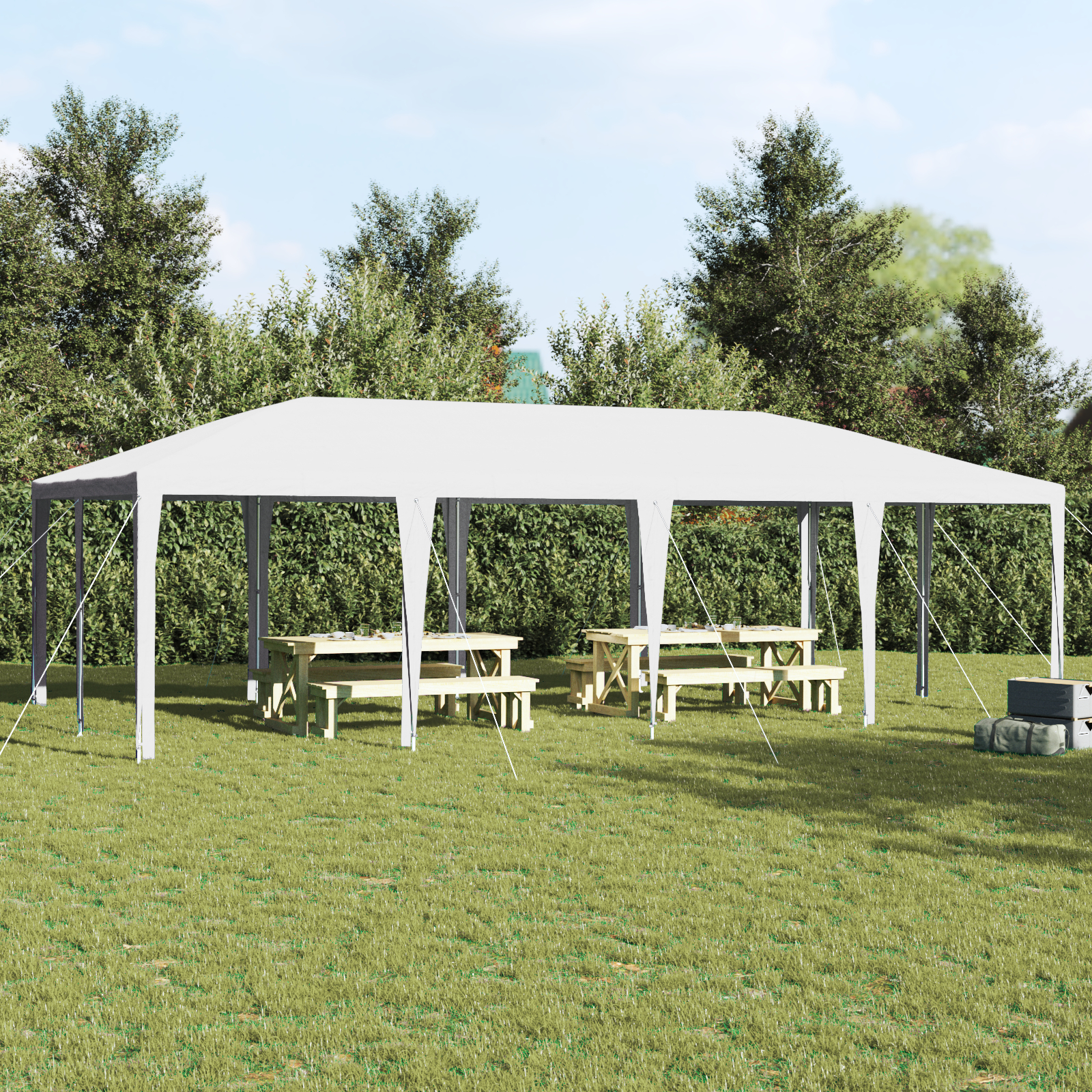 Festtelt Hvid 8x4 m PE