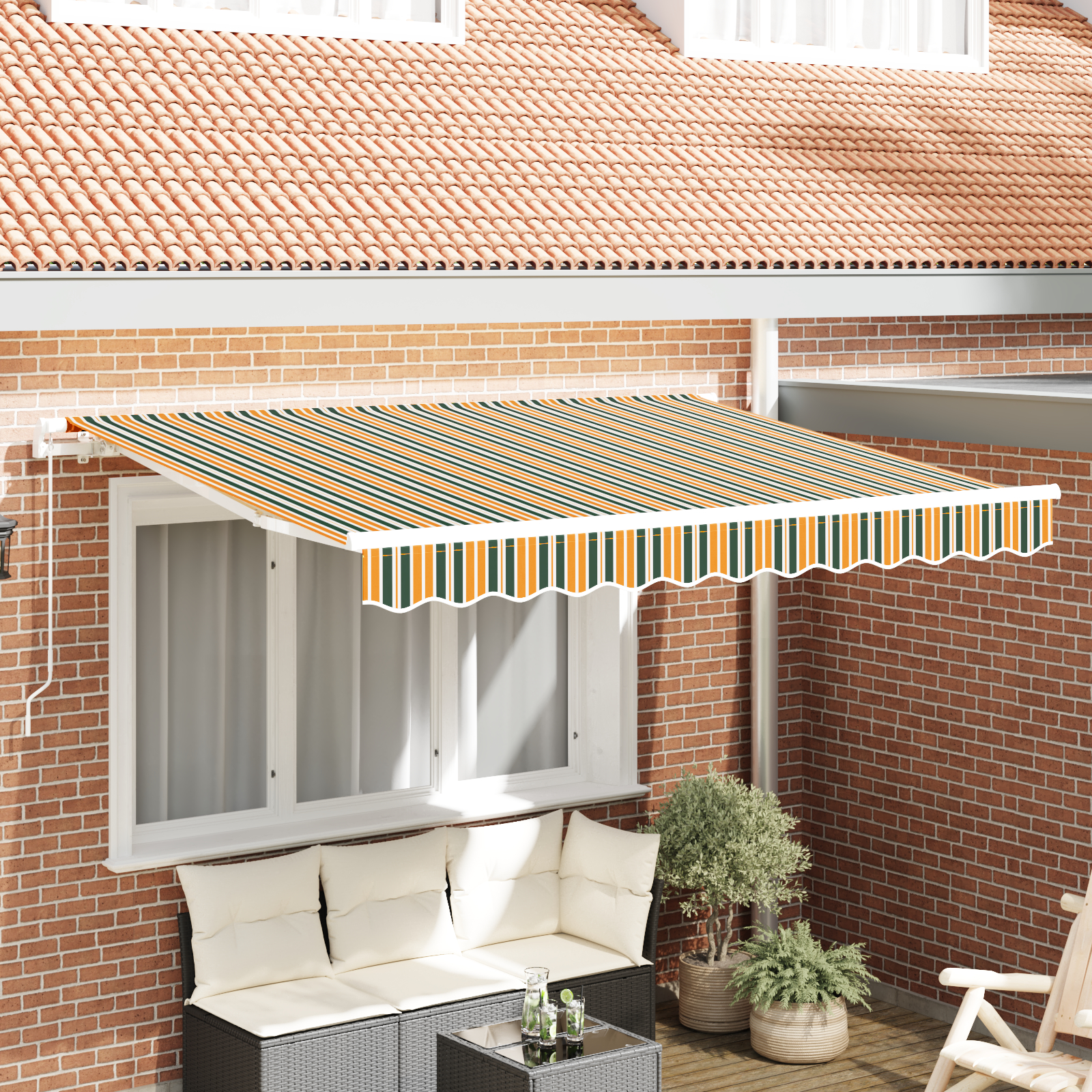 tenda zamjenska tkanina za okvir 2.5x2 m u zelenoj i žutoj boji