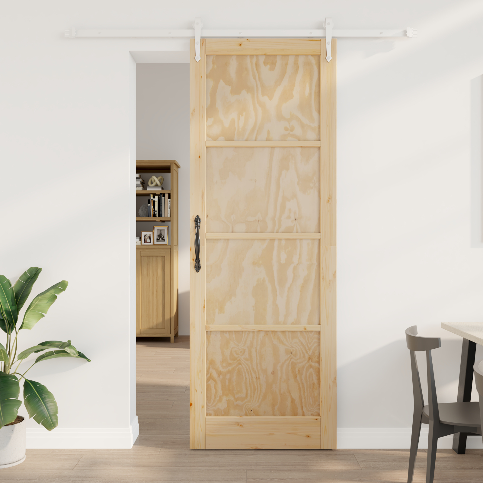 Klizna vrata s kompletnim materijalom 83x232 cm od masivne borovine, vidaXL Unutarnja vrata "ORKDAL" 83x232x4 cm od masivne borovine