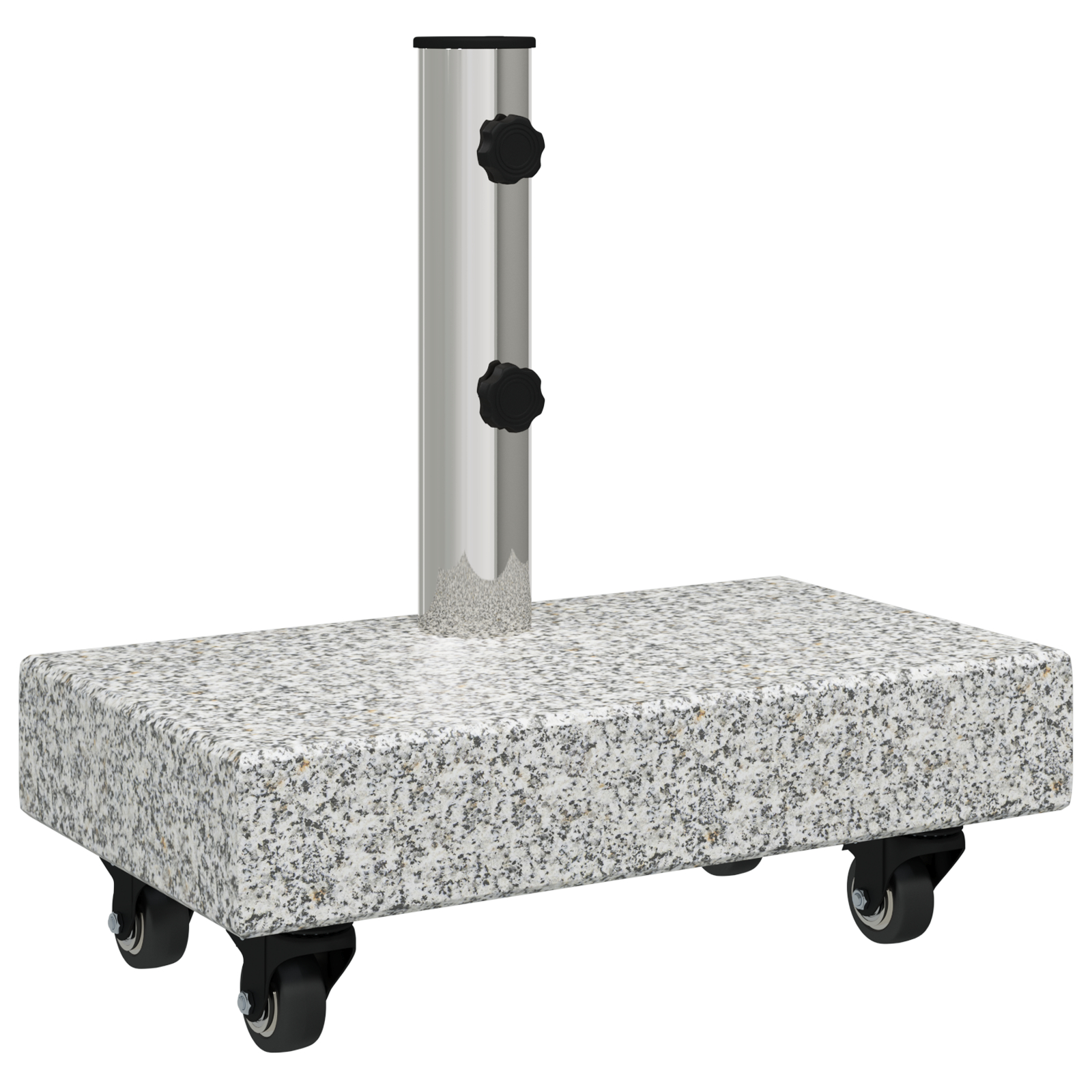 vidaXL Parasolverwaddubaar voor Ø38/48mm palen Grijs Graniet 25 kg Rechthoekig - Afbeelding 2