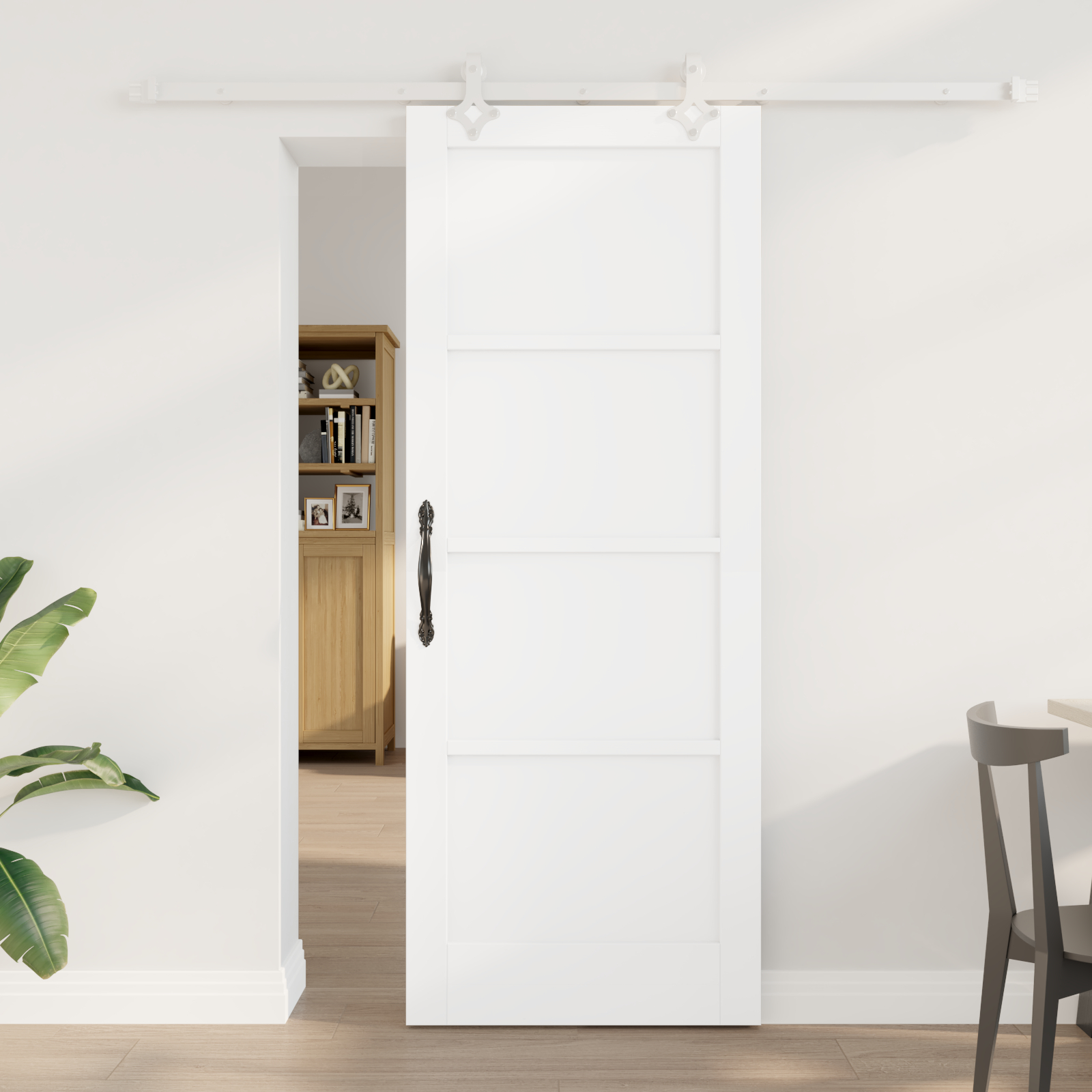 klizna vrata s hardverom Set Bijela 78x202 cm Čvrsto drvo Bor, vidaXL unutarnja vrata 'ORKDAL'Bijela 78x202x4 cm Čvrsto drvo Bor