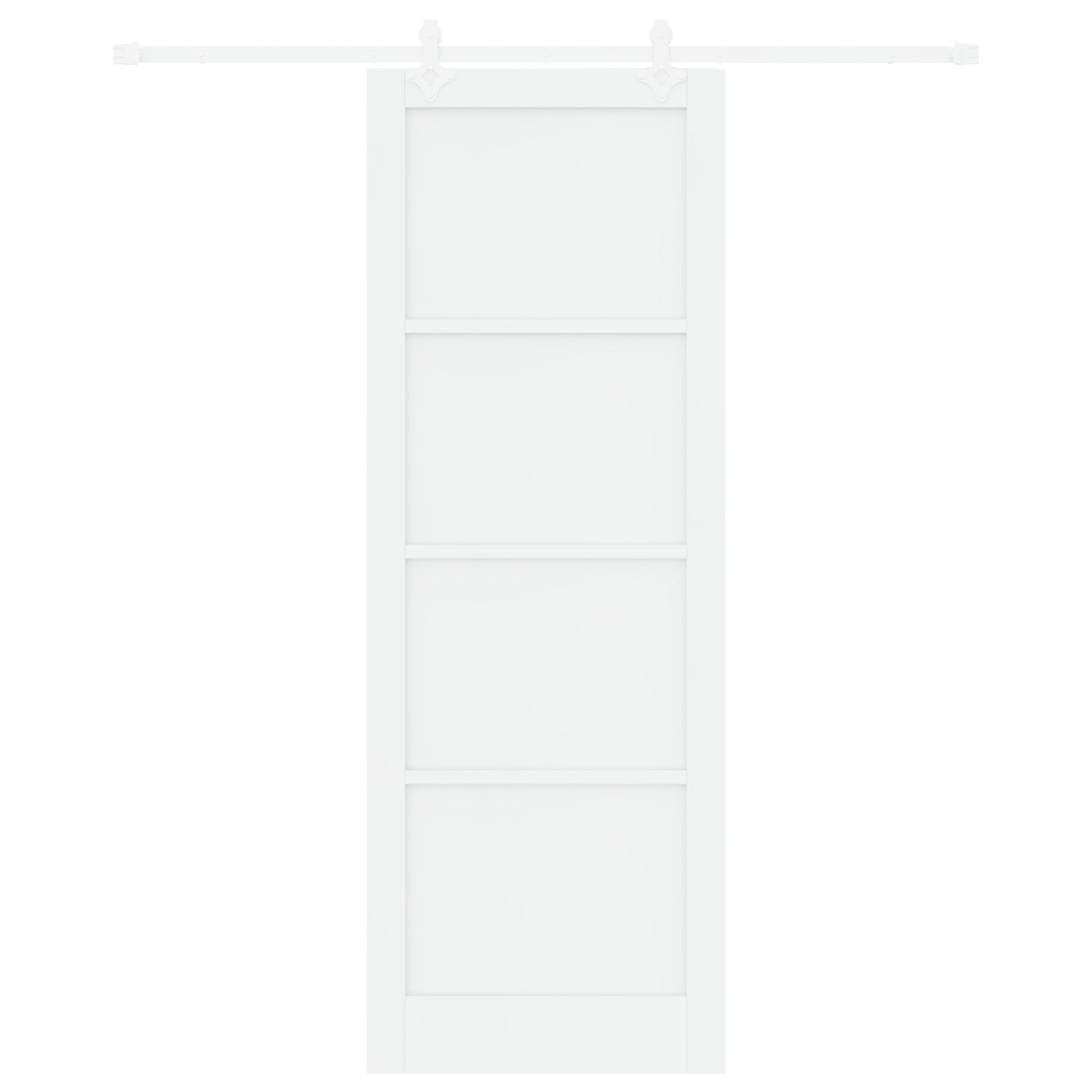 klizna vrata s setom opreme Bijela 83x232 cm Solidna borovina, vidaXL unutarnja vrata "ORKDAL" Bijela 83x232x4 cm Solidna borovina - Slika 5