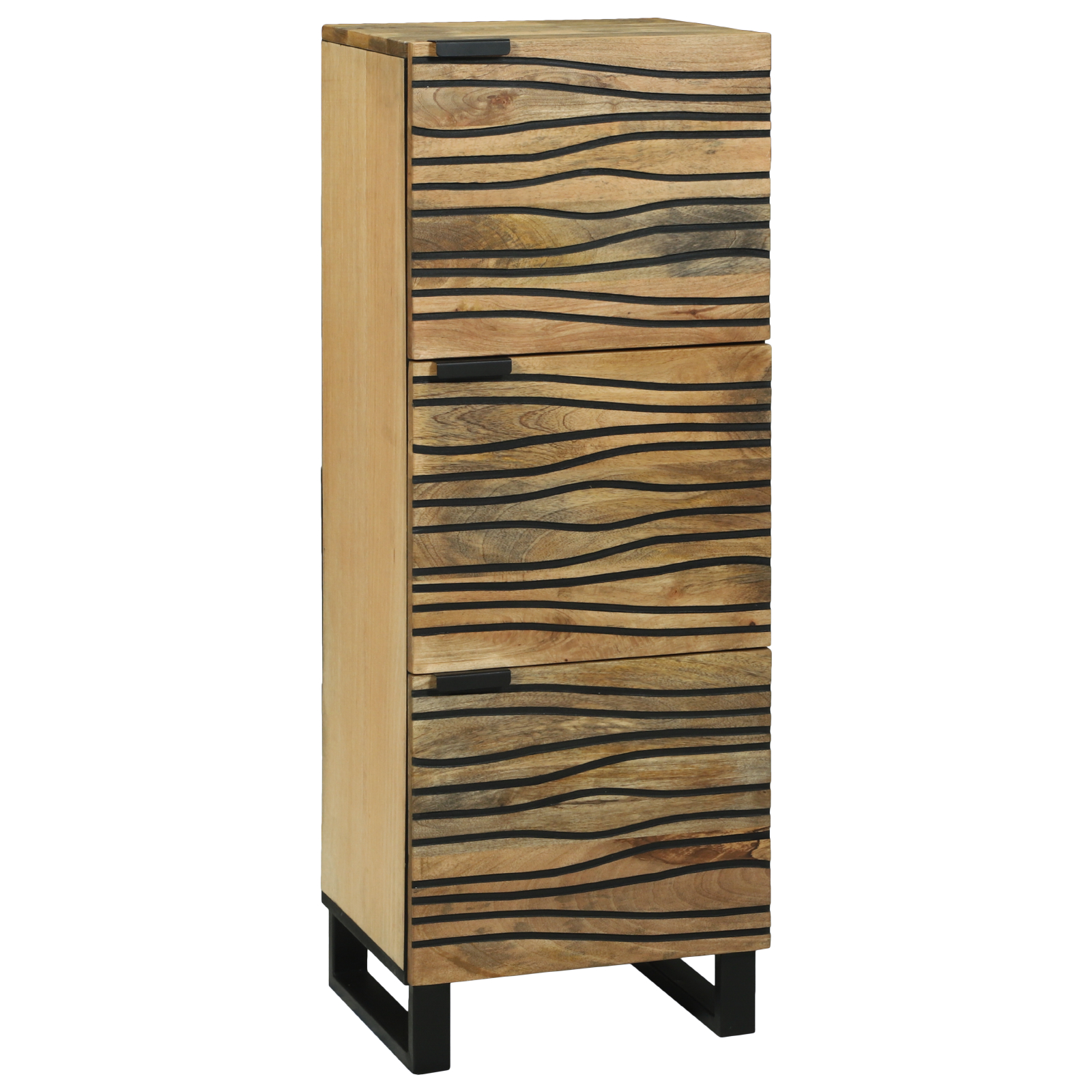 Dulapuri & rafturi pentru stocare media - Highboard 40x33.5x110 cm din lemn masiv de mango