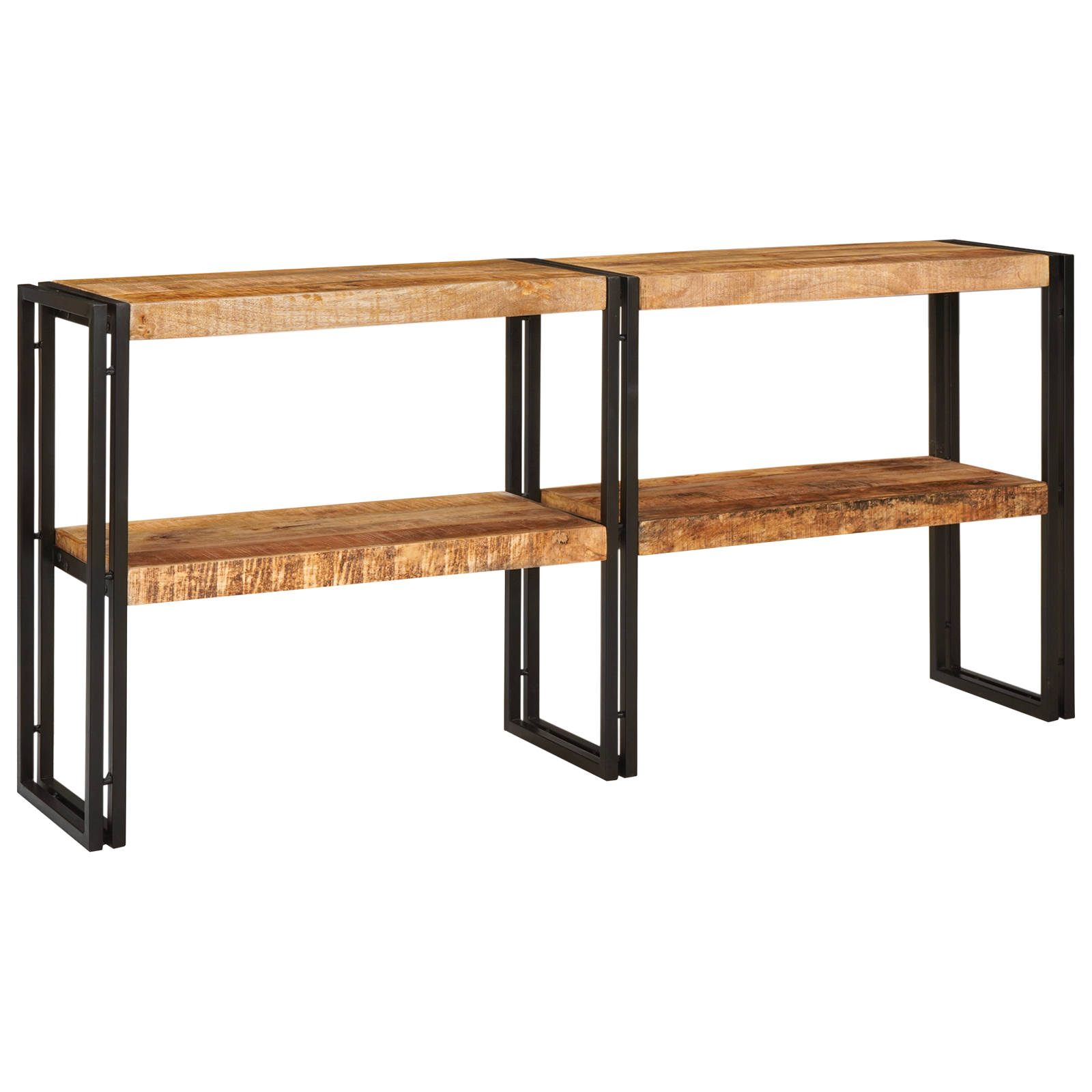 vidaXL Konzolna miza 160x33x75 cm Trden grob les iz mangovca