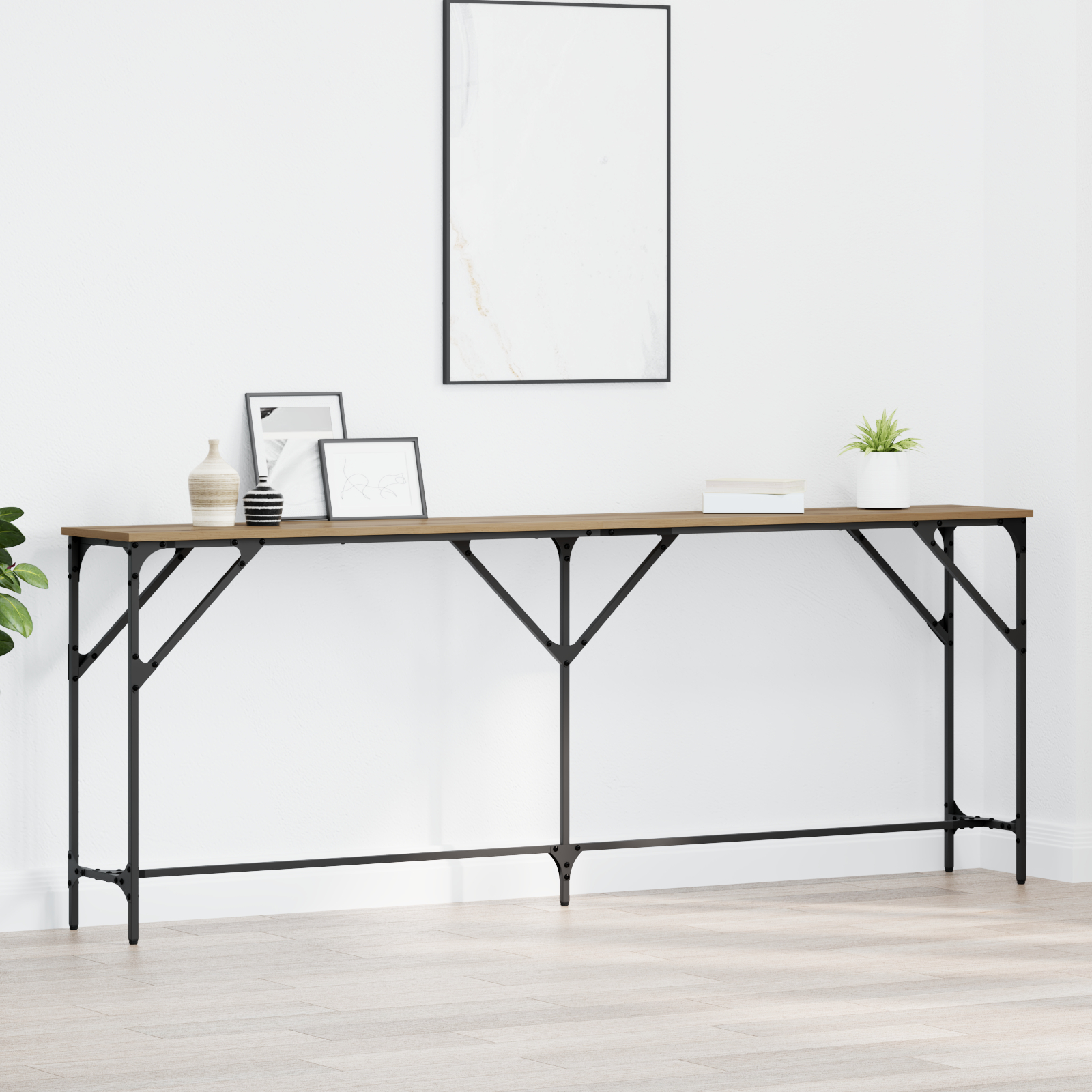 vidaXL Konsolentisch Eiche 200x29x75 cm Holzwerkstoff