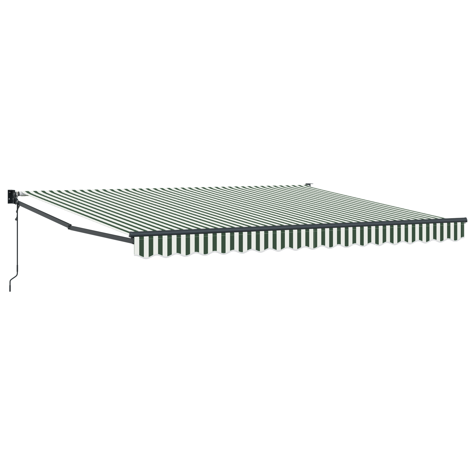 vidaXL Marchiză retractabilă automată  Verde și Alb 400x300 cm, Material de înlocuire pentru marchiză  pentru cadru de 4x3 m Verde și Alb