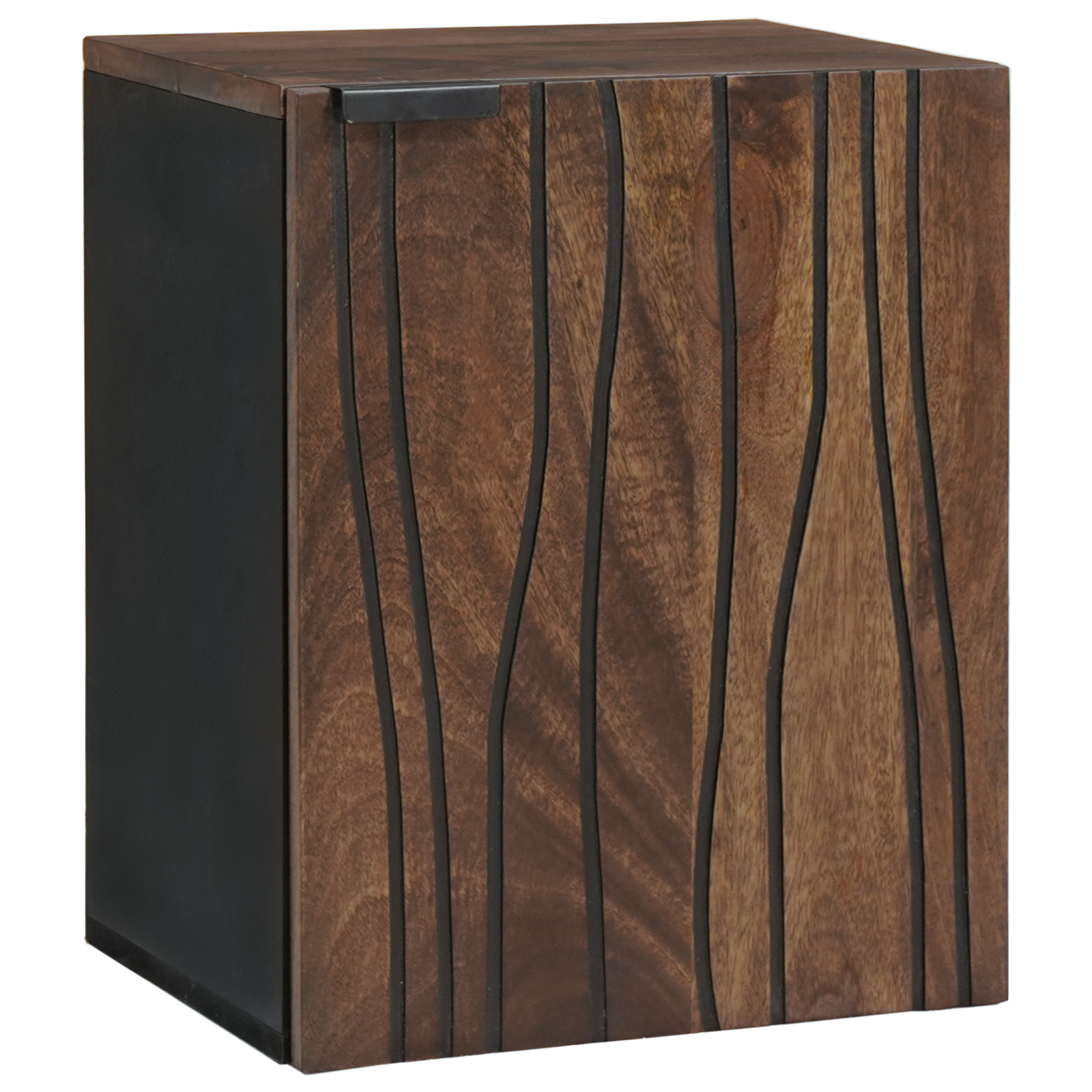 Badezimmer Hängeschrank 38x33.5x48 cm Massivholz und Holzwerkstoff