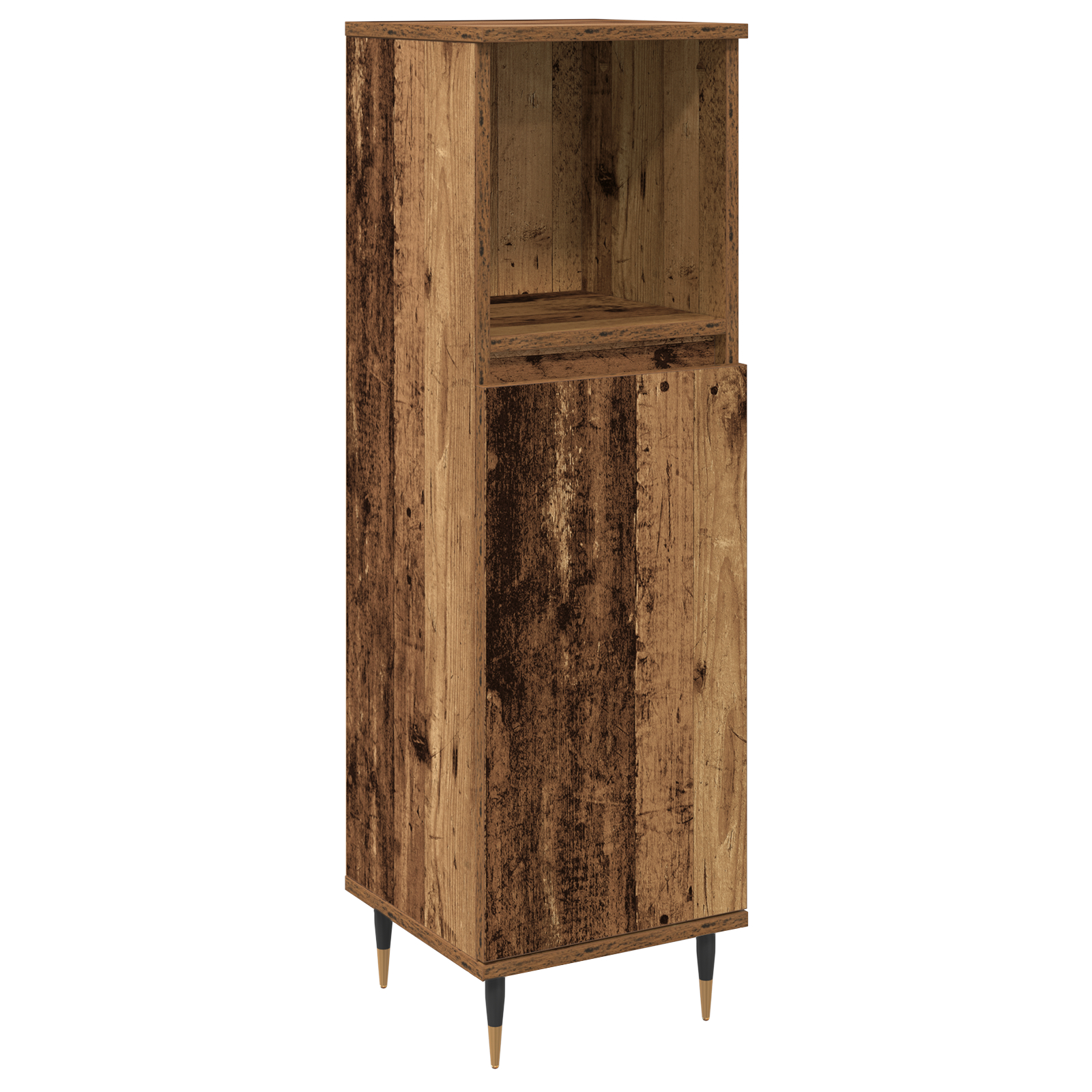 vidaXL 3-delige Badkamermeubel Set Oud Hout Gelaagd Hout - Afbeelding 4