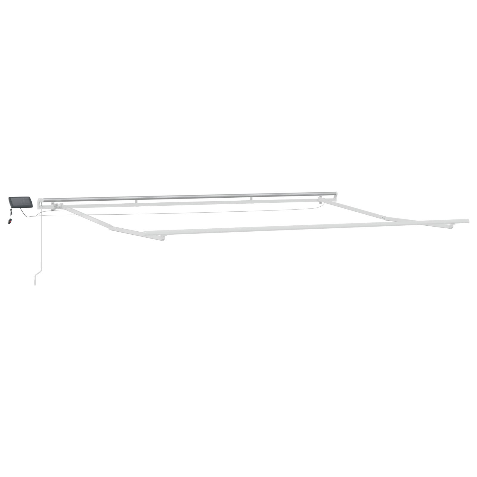 vidaXL Ročna retraktibilna tenda z LED Črna 400x300 cm, vidaXL Zamenjava tenda za okvir 4x3 m Črna - Image 6