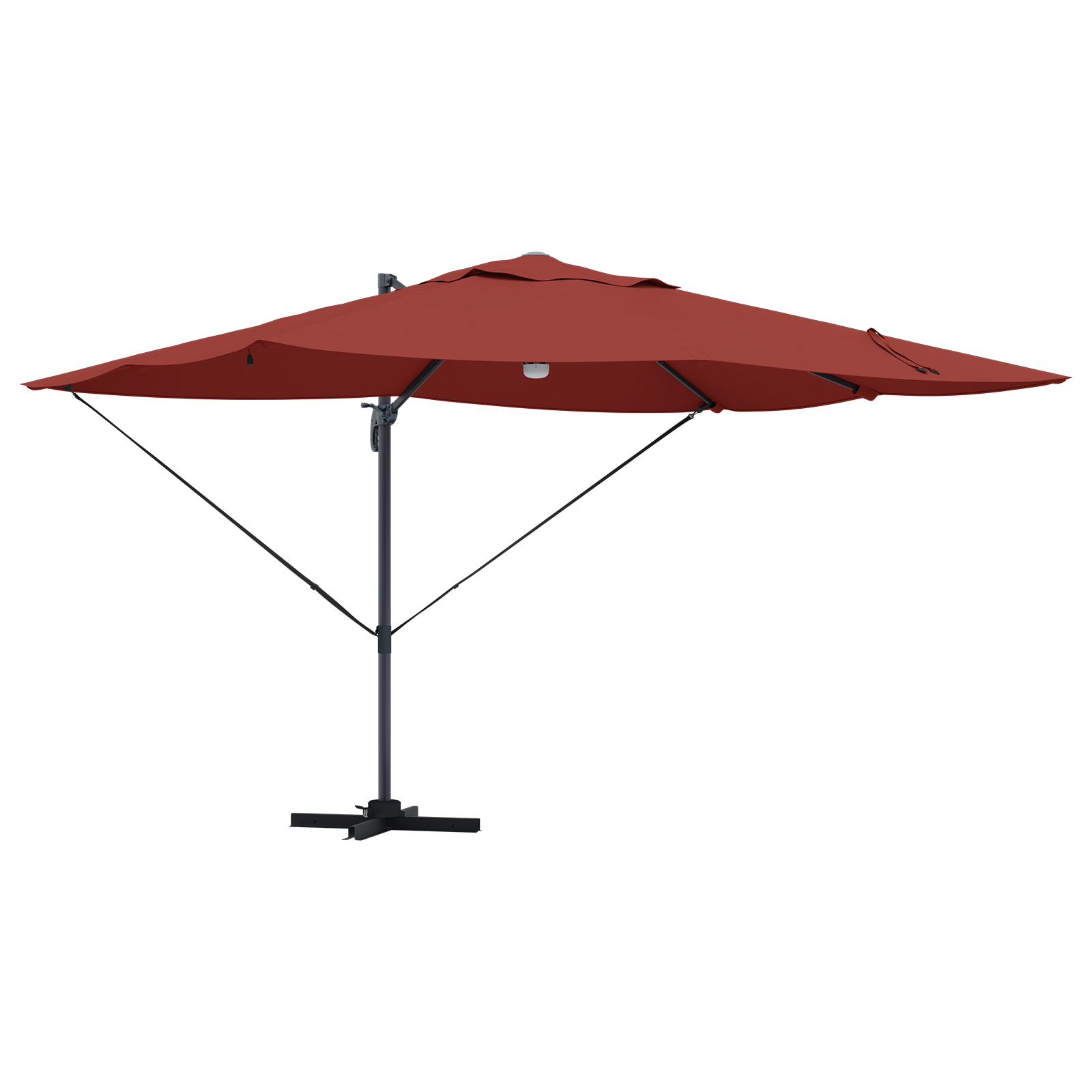 Thumbnail - vidaXL Freischwingender Sonnenschirm Terracotta Polyester Groß